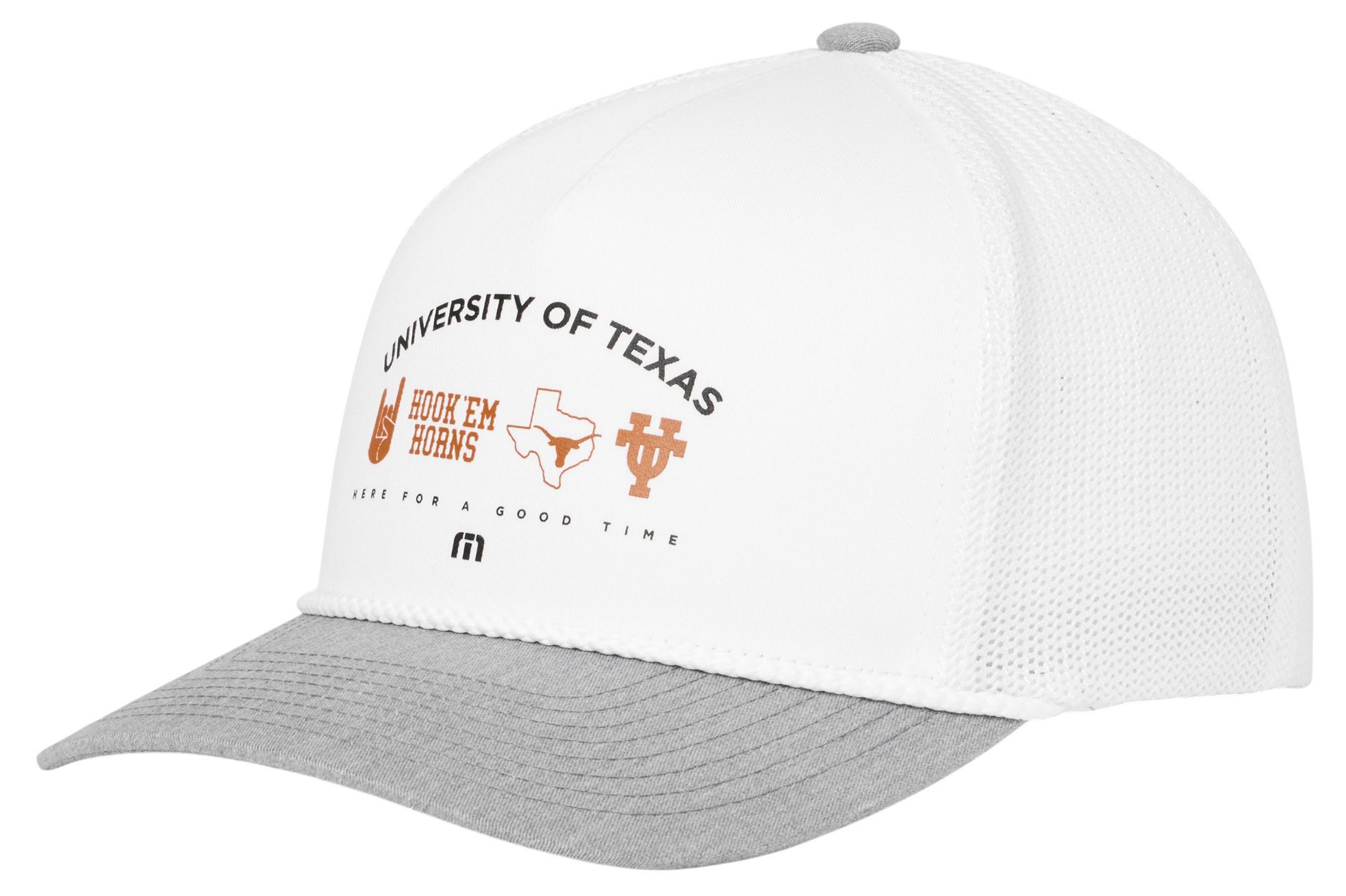 TravisMathew Adult Texas Longhorns White Defensive Line Snapback Hat product image