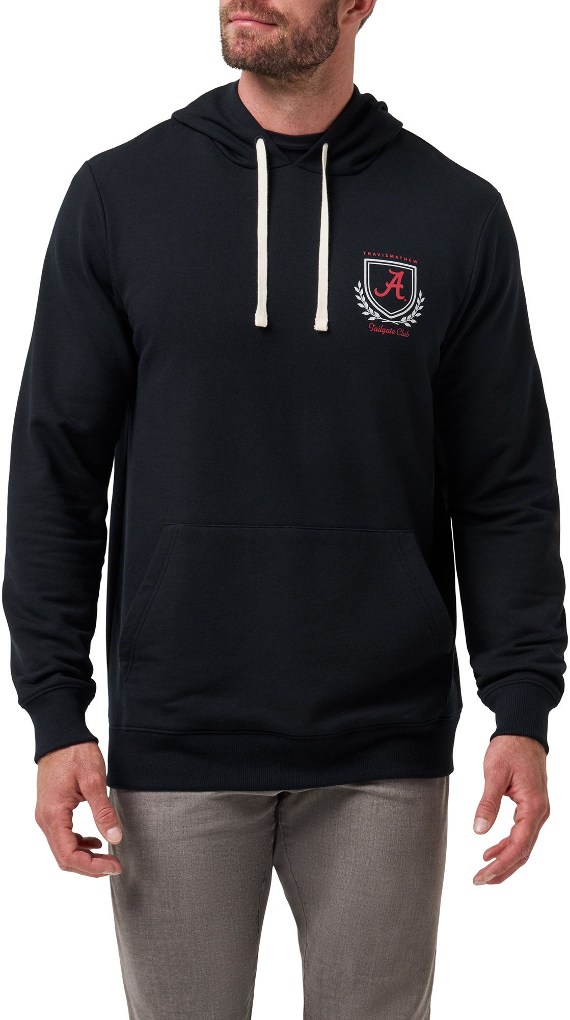 TravisMathew Men's Alabama Crimson Tide Black Stadium Pullover Hoodie product image