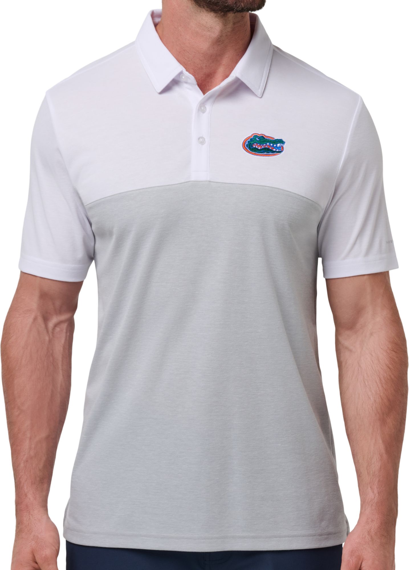 TravisMathew Men's Florida Gators White Drop Back Polo product image