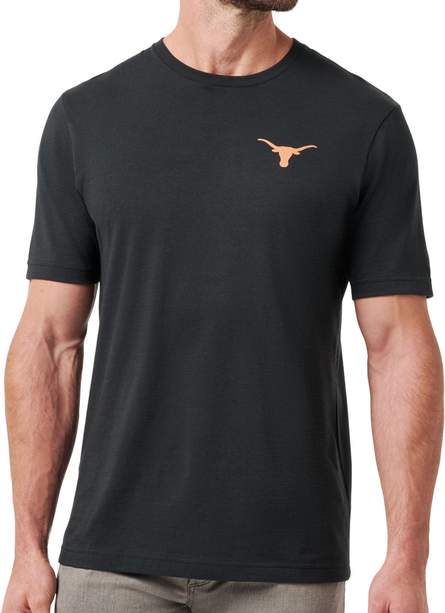 TravisMathew Men's Texas Longhorns Black Friendly Rivalry Short Sleeve T-Shirt product image