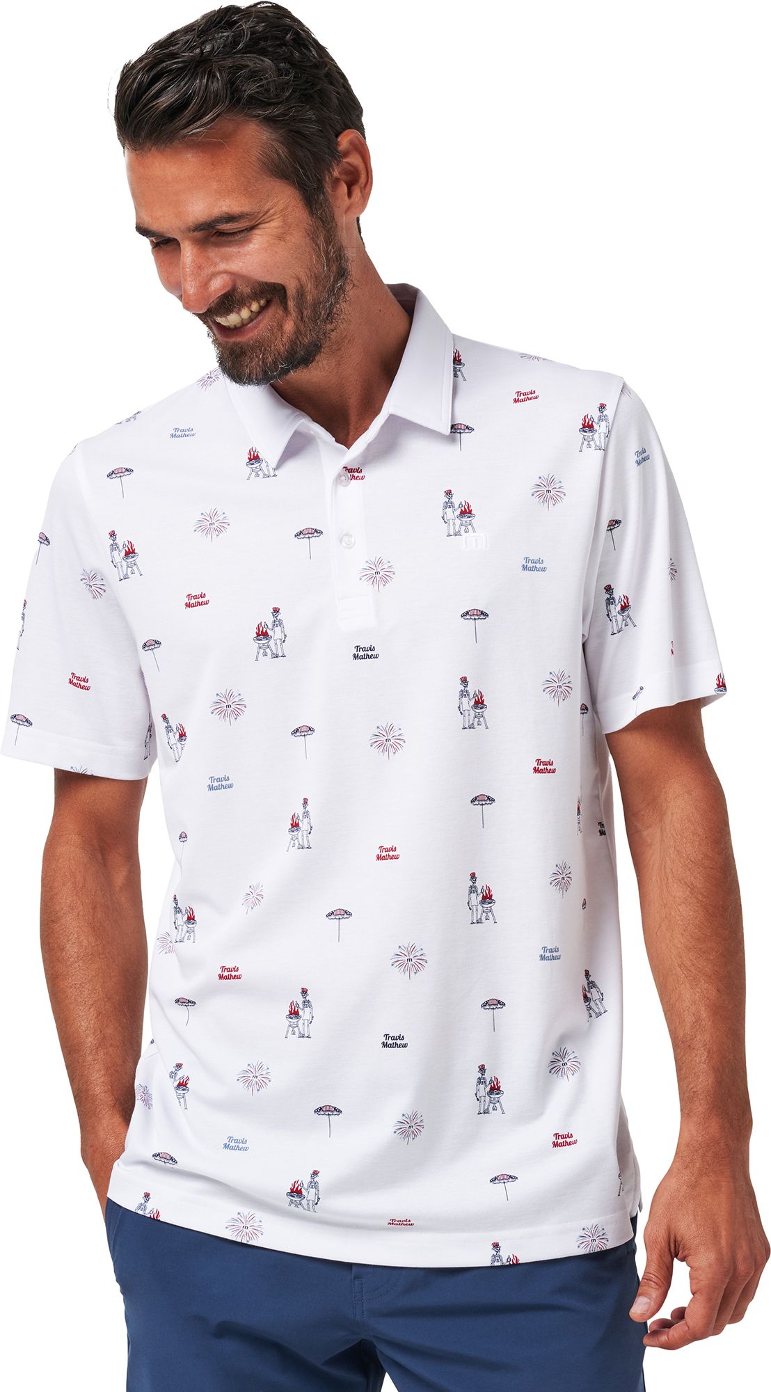 TravisMathew Mens Neighborhood Party Golf Polo product image
