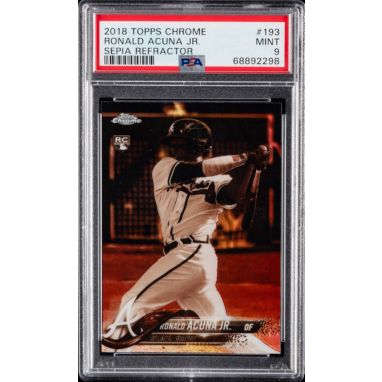 sorry, 2018 Topps Chrome 193 Ronald Acuna Jr. Sepia Refractor PSA 9 is currently out of stock