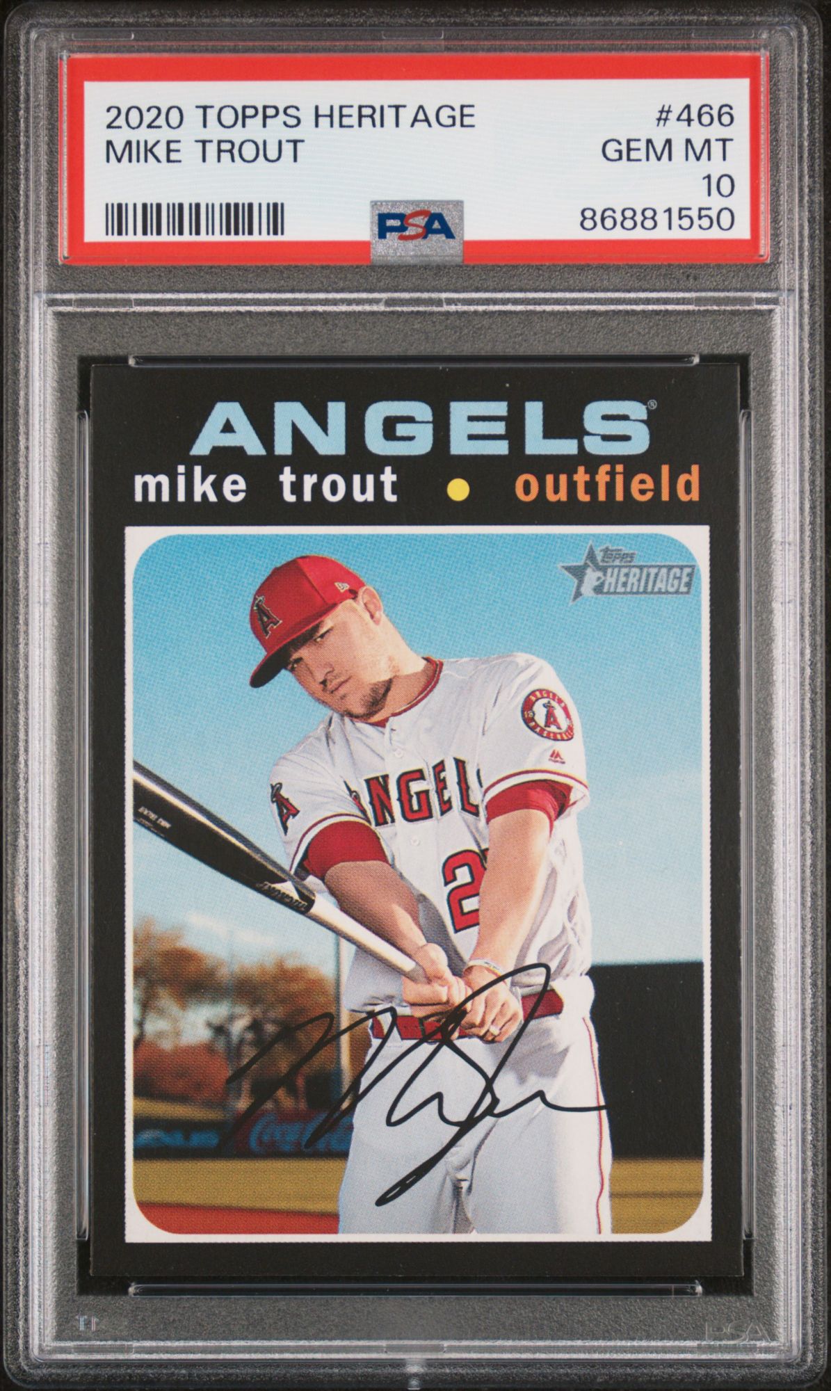 2020 Topps Heritage 466 Mike Trout PSA 10 product image
