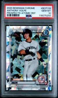 2020 Bowman Chrome Prospects Anthony Volpe Atomic Refractor PSA 10