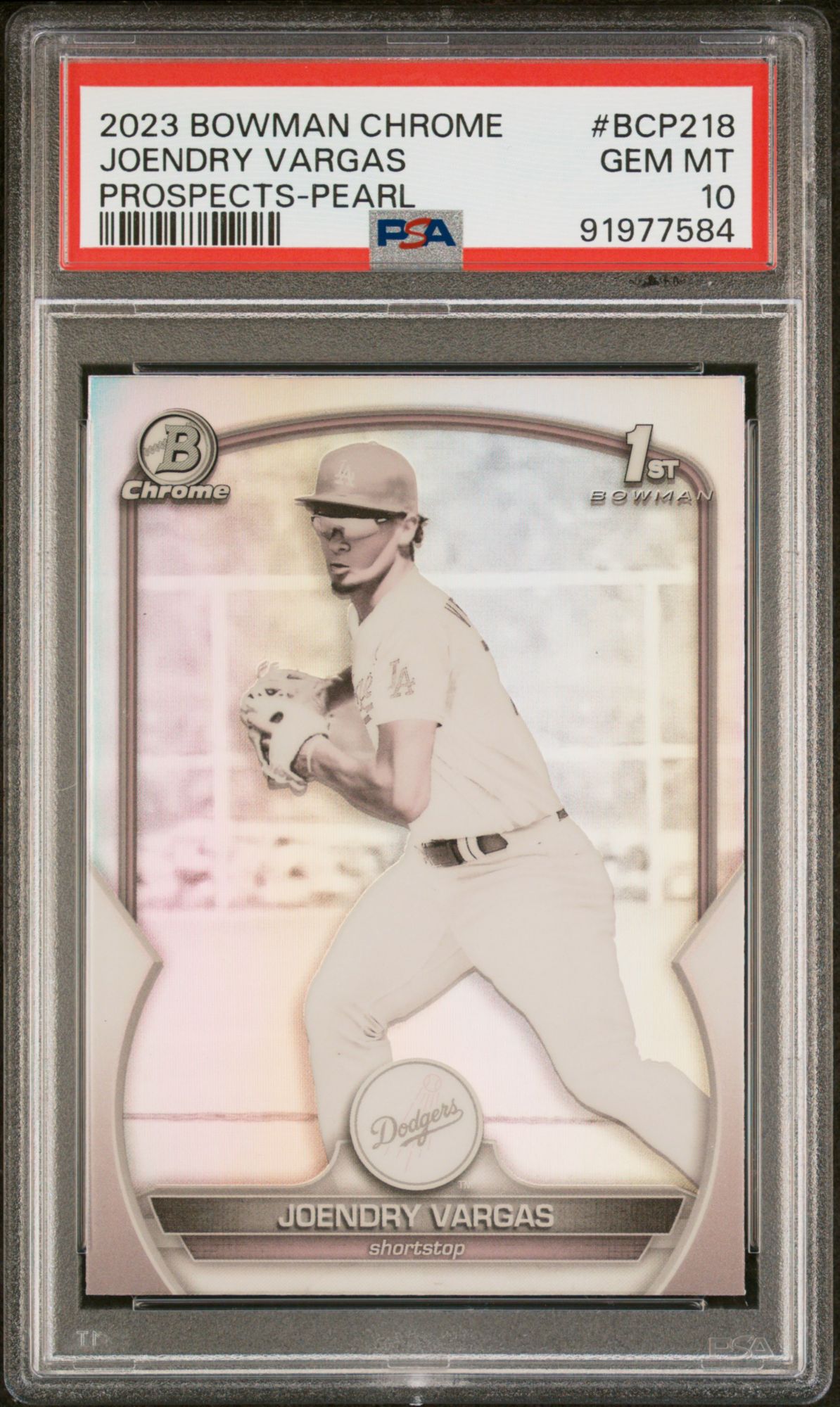 2023 Bowman Chrome Prospects Joendry Vargas Pearl Refractor PSA 10 product image