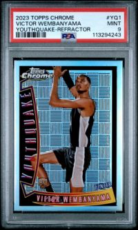 2023 Topps Victor Wembanyama Youthquake Chrome Card PSA 9
