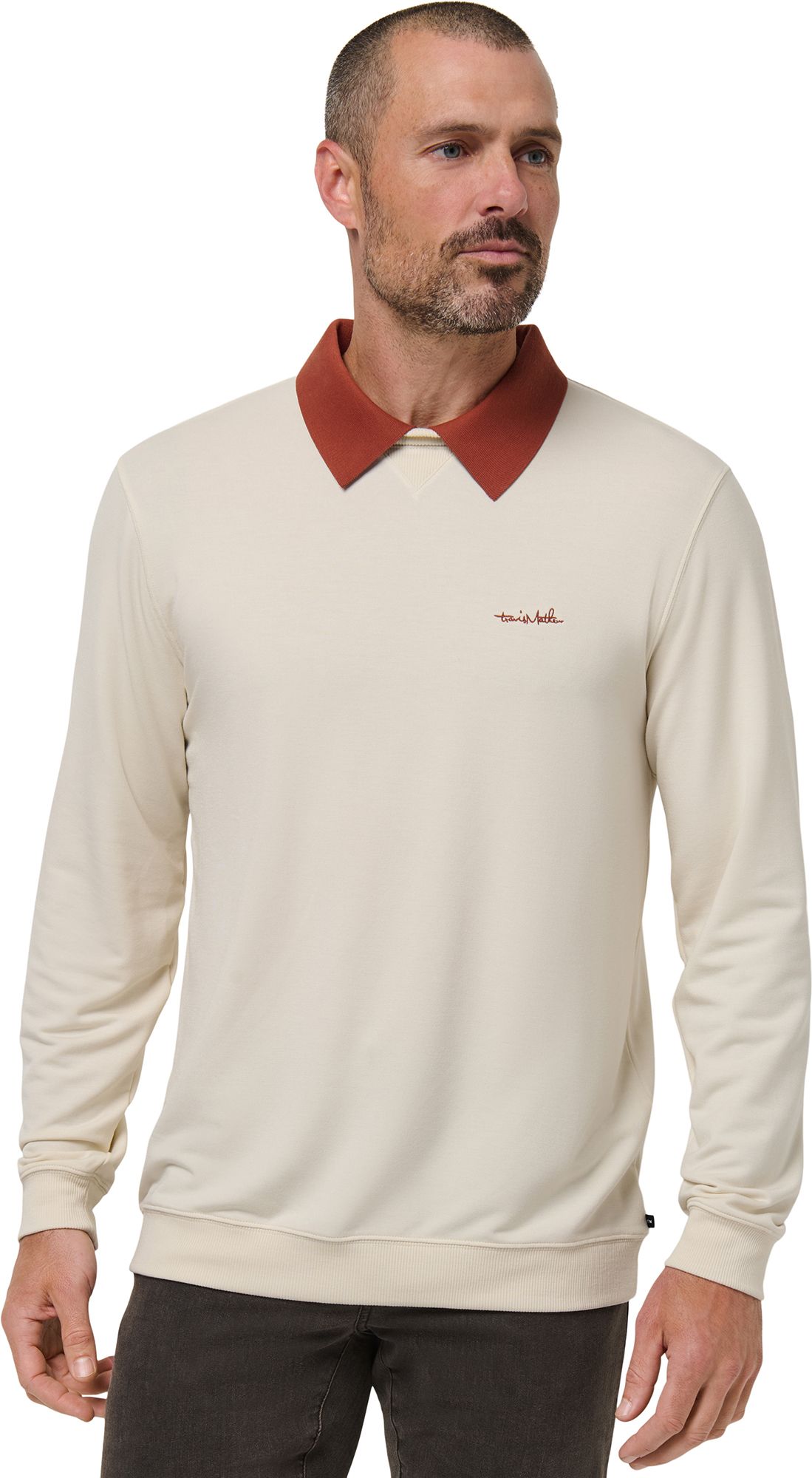 TravisMathew Men's Amenities Collar Golf Crewneck product image