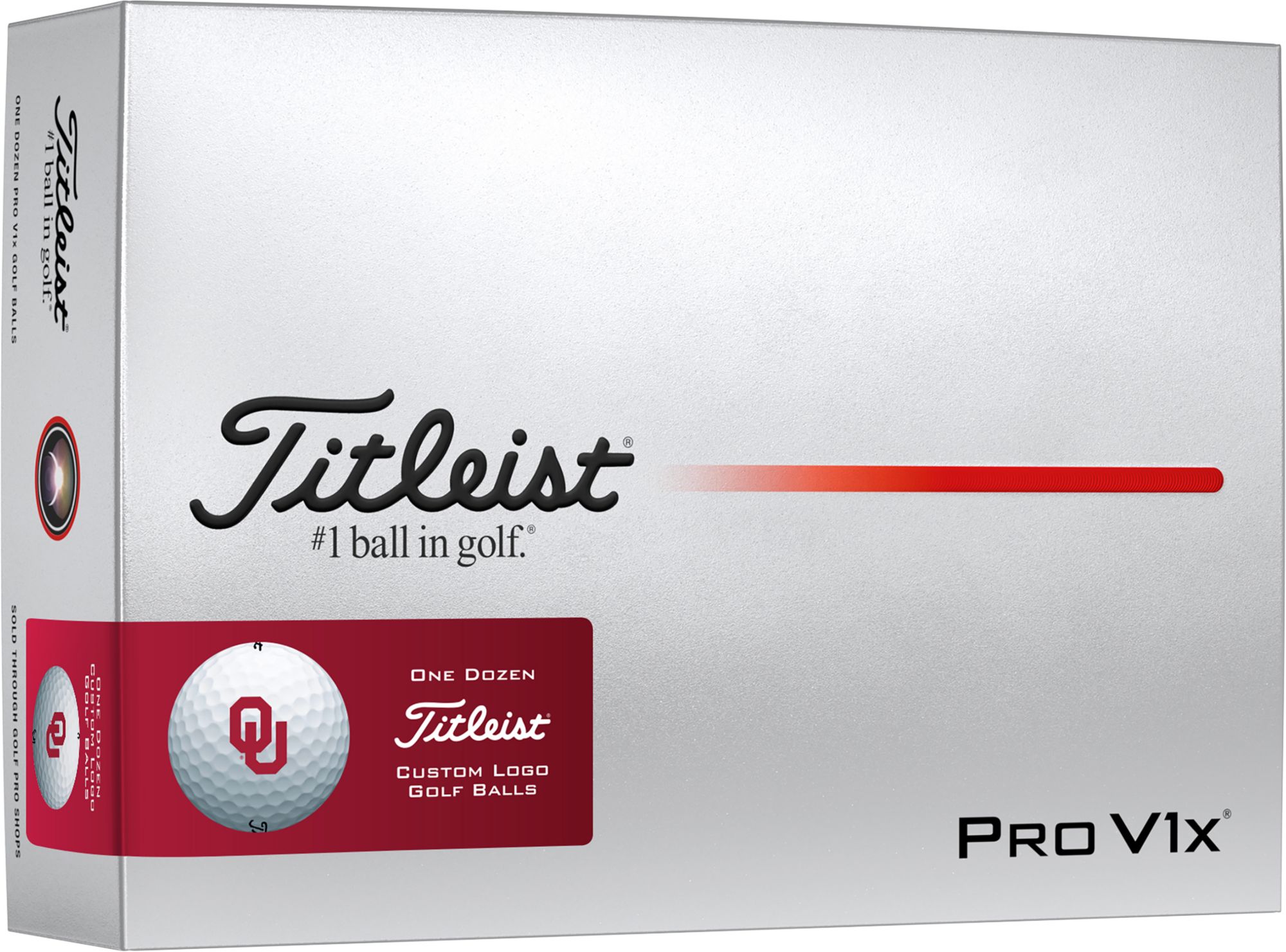Titleist 2025 Pro V1x Oklahoma Sooners Golf Balls product image