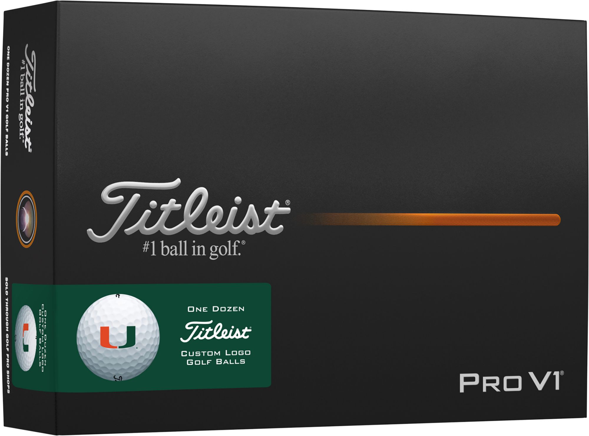 Titleist 2025 Pro V1 Miami Hurricanes Golf Balls product image