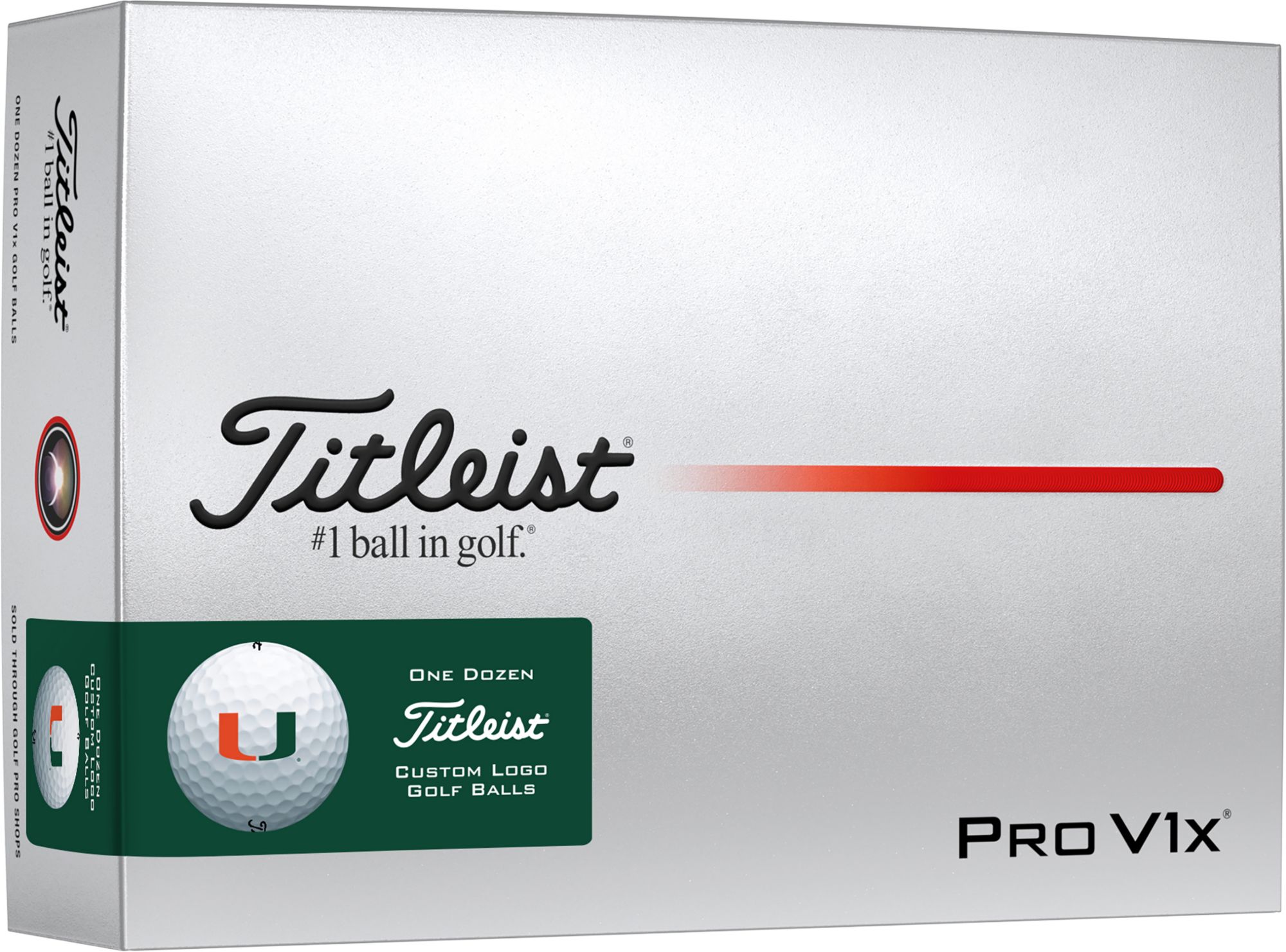 Titleist 2025 Pro V1x Miami Hurricanes Golf Balls product image