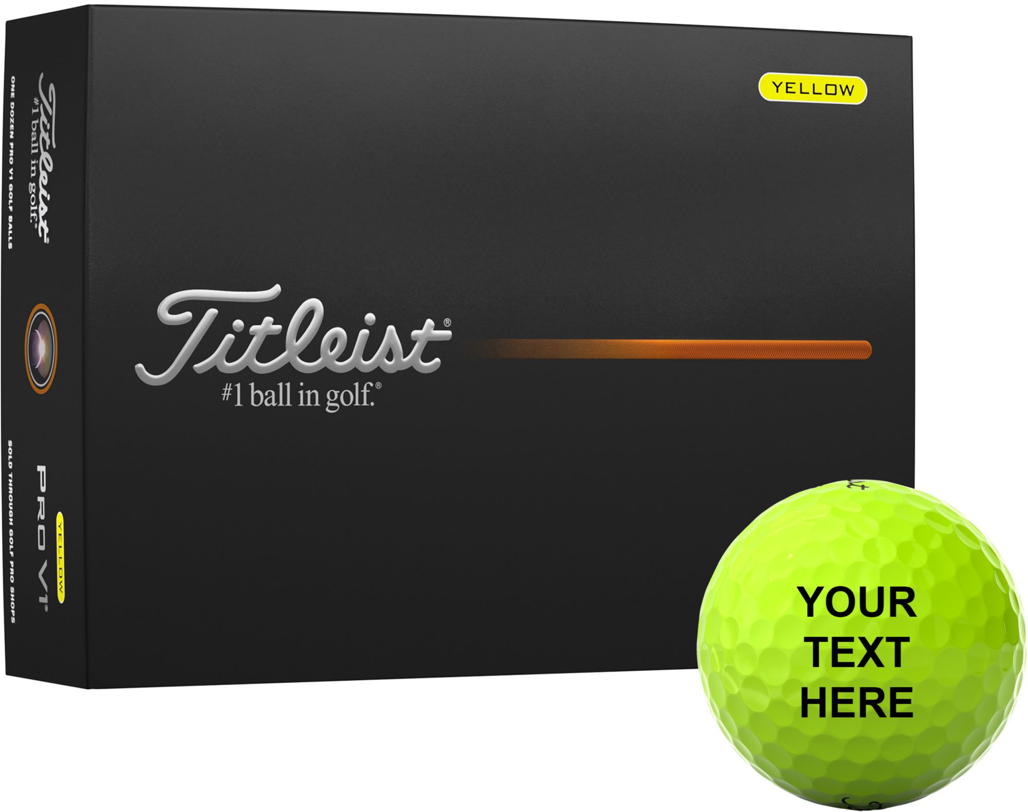 Titleist 2025 Pro V1 Yellow Personalized Golf Balls | Dick's