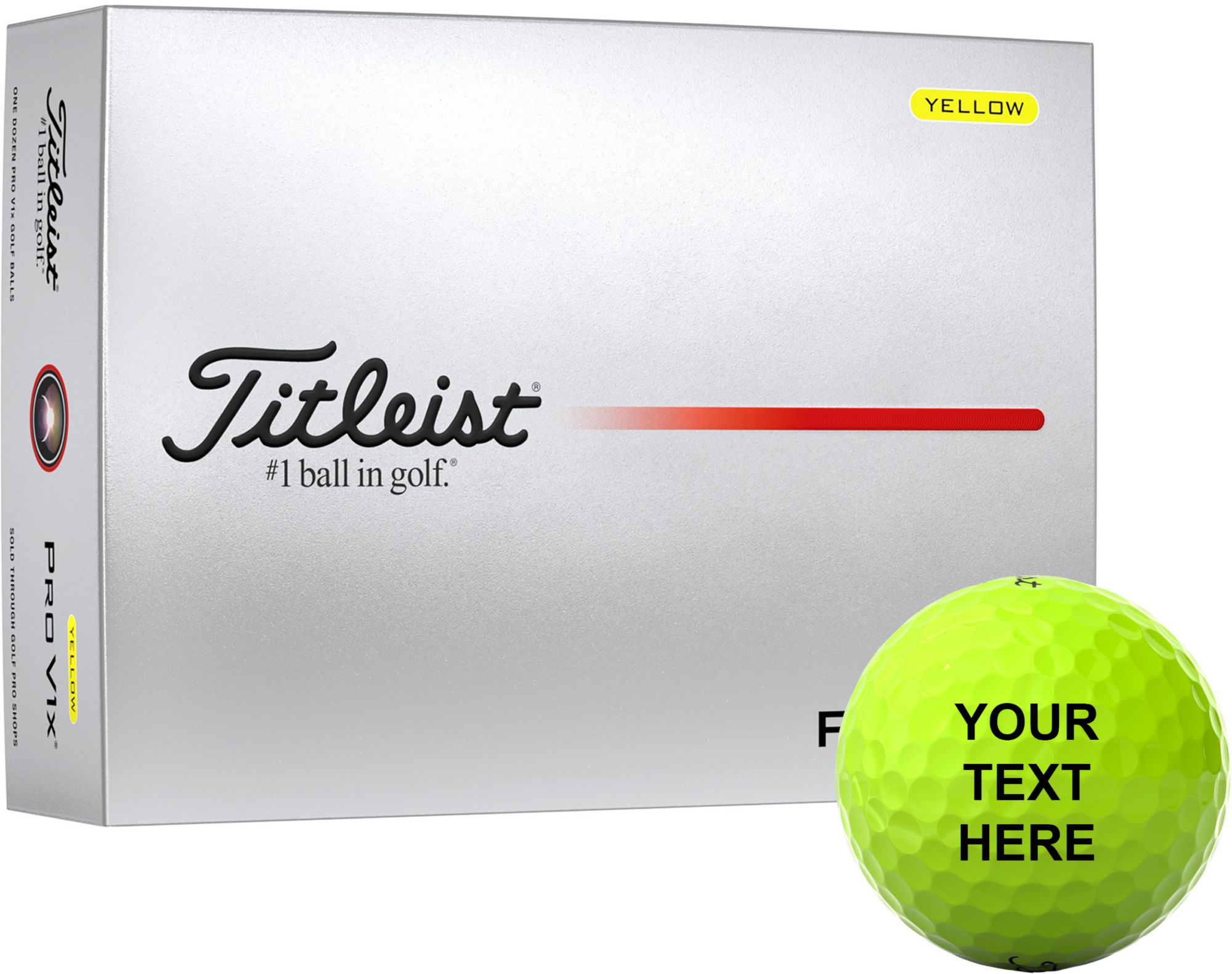 Titleist 2025 Pro V1x Yellow Personalized Golf Balls product image