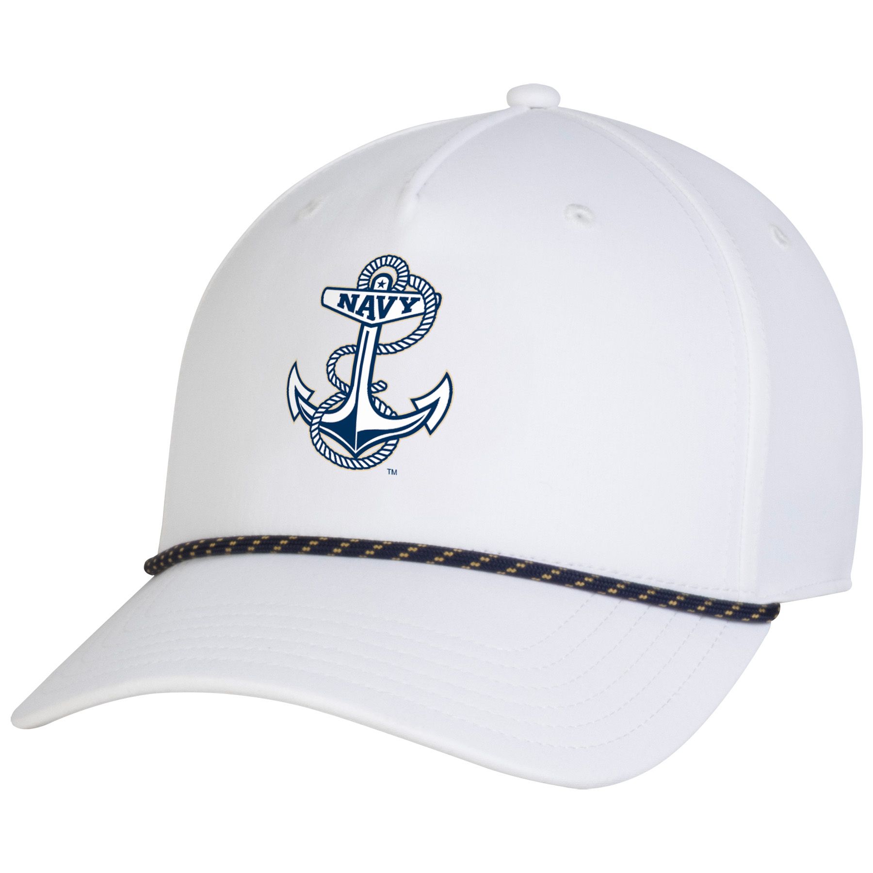 Under Armour Adult Navy Midshipmen White Drive 5 Panel Rope Adjustable Hat product image