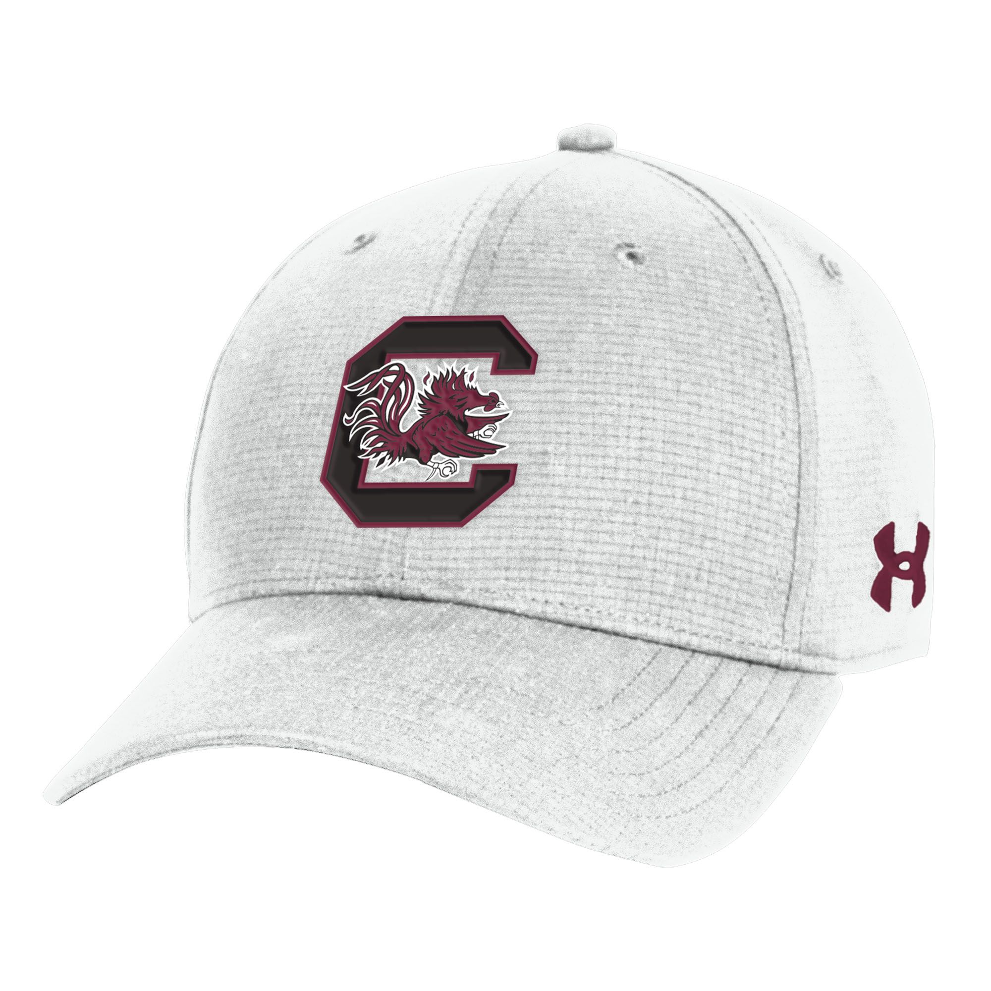 Under Armour Adult South Carolina Gamecocks White ArmourVent High Crown Adjustable Hat product image