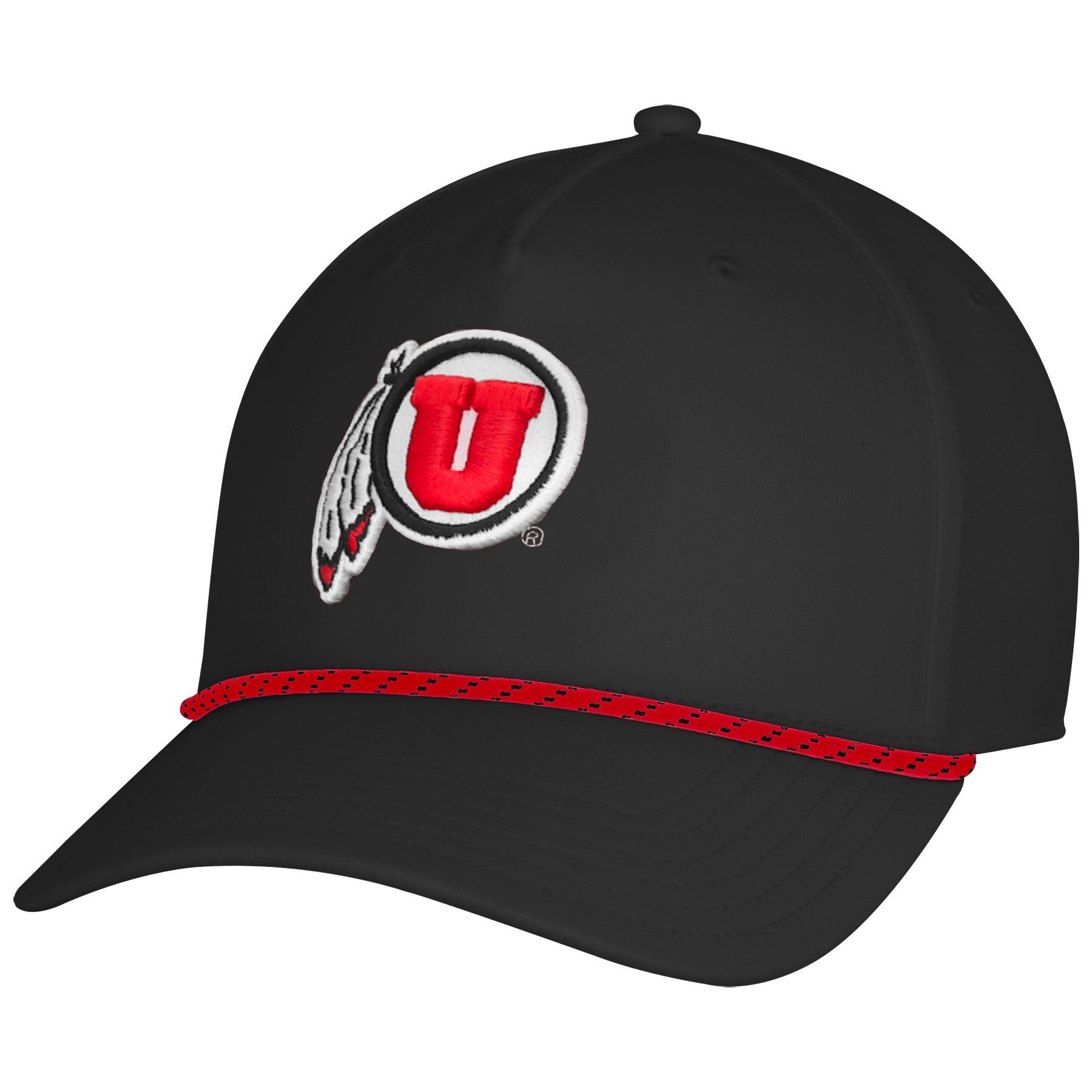 Under Armour Adult Utah Utes Black Drive 5 Panel Rope Adjustable Hat product image