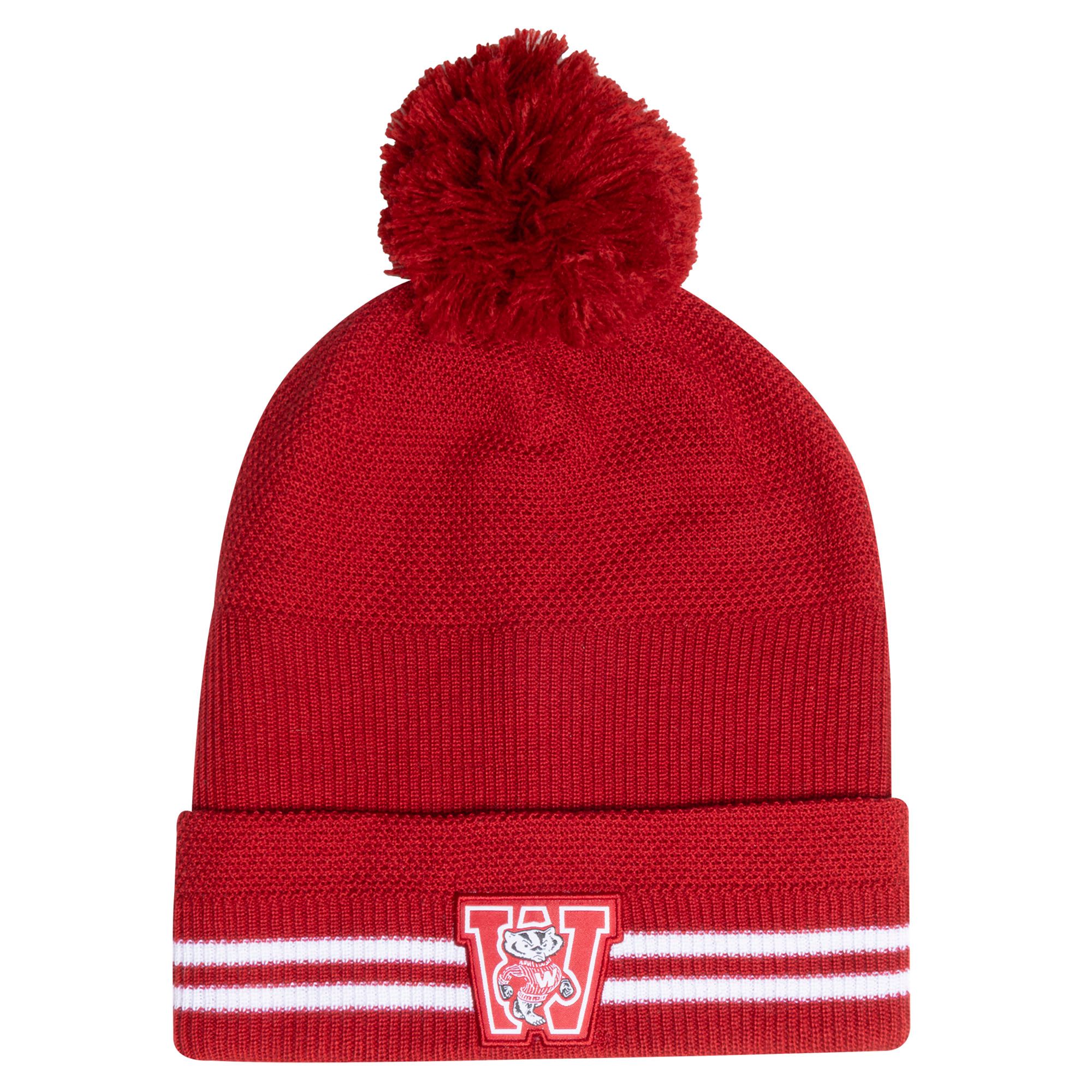 Under Armour Adult Wisconsin Badgers Red Special Game Pom Beanie product image