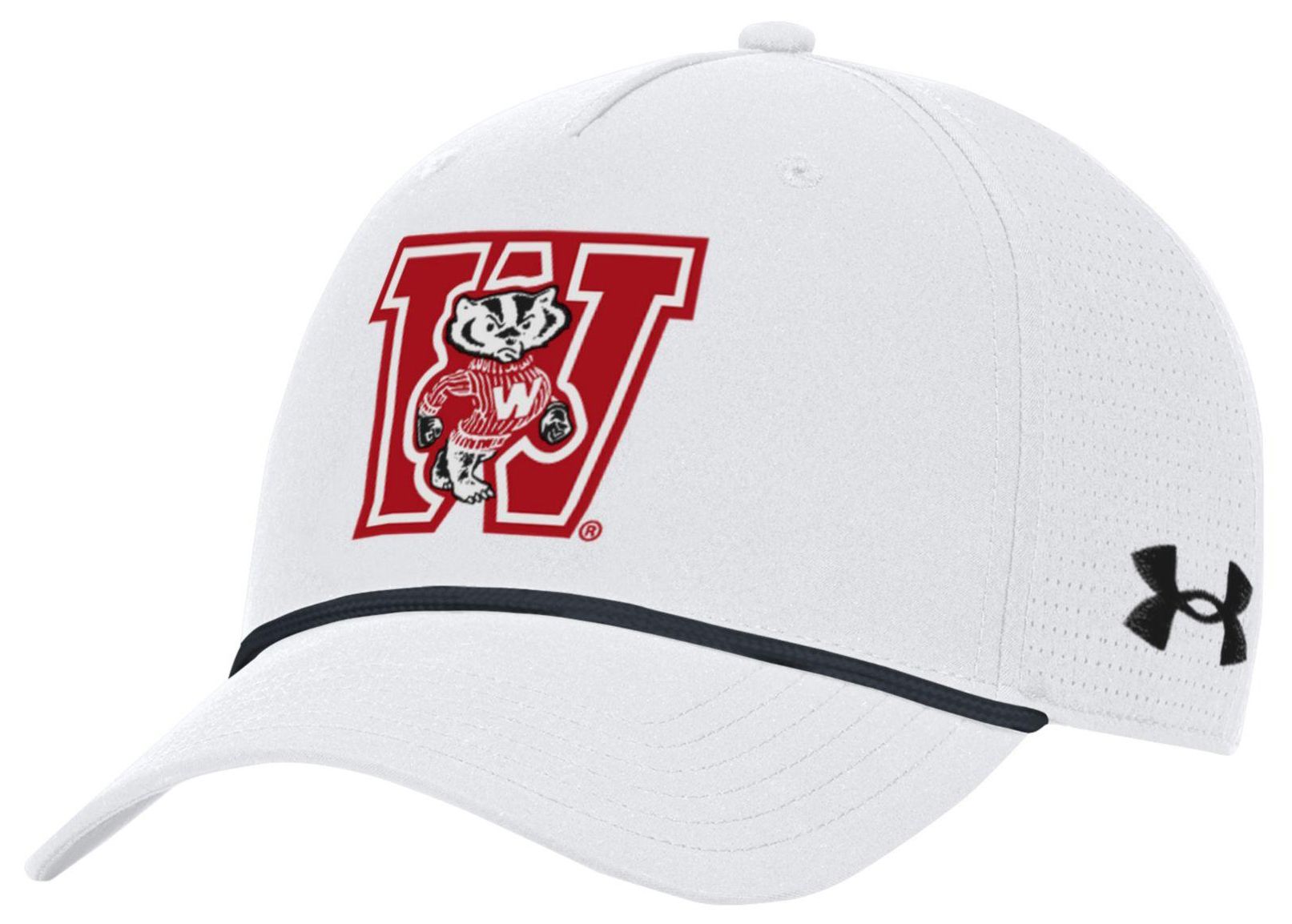 Under Armour Adult Wisconsin Badgers White Special Game Adjustable Snapback Hat product image