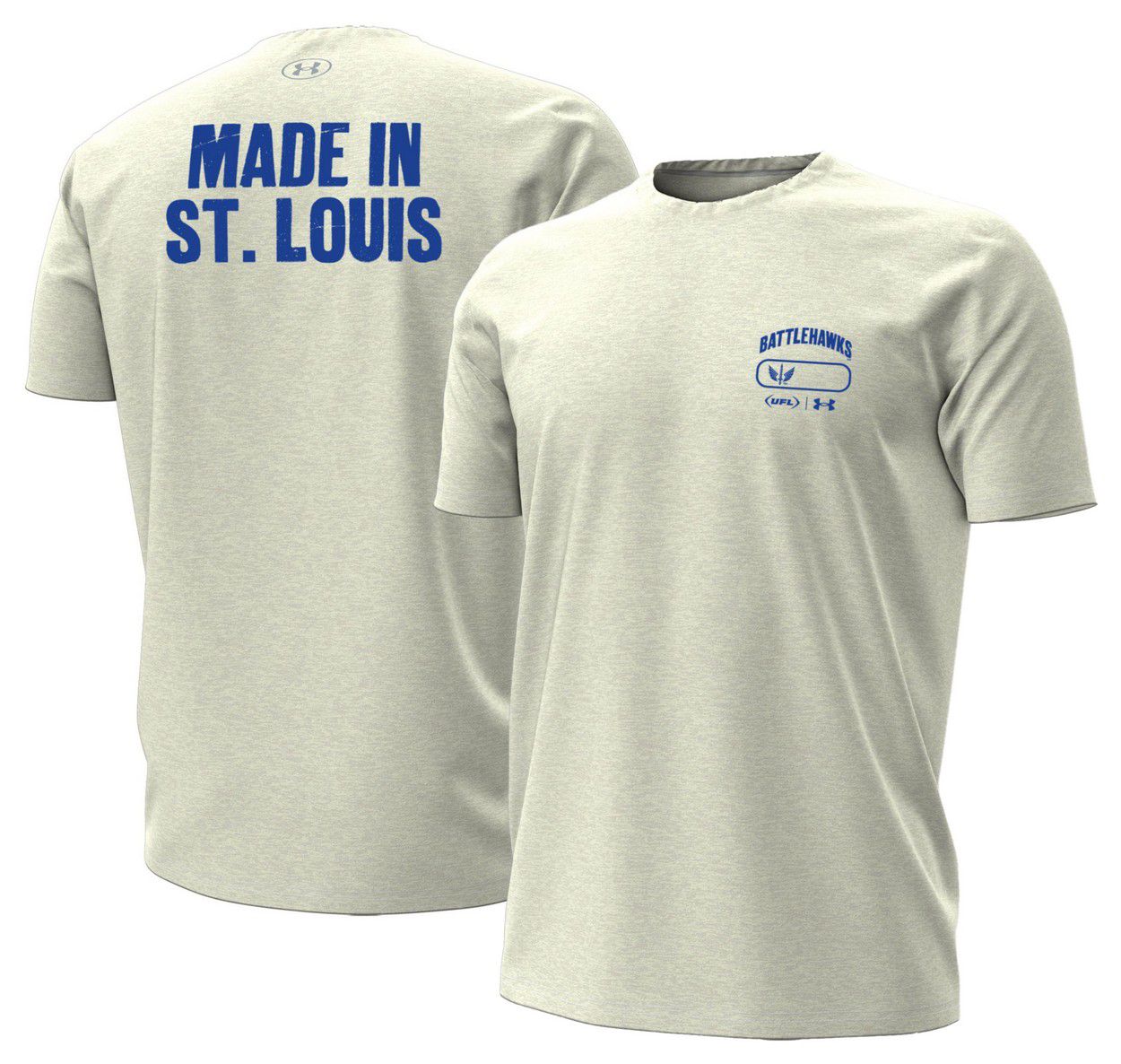 Under Armour Men's St. Louis Battlehawks Grey Performance Cotton T-Shirt product image