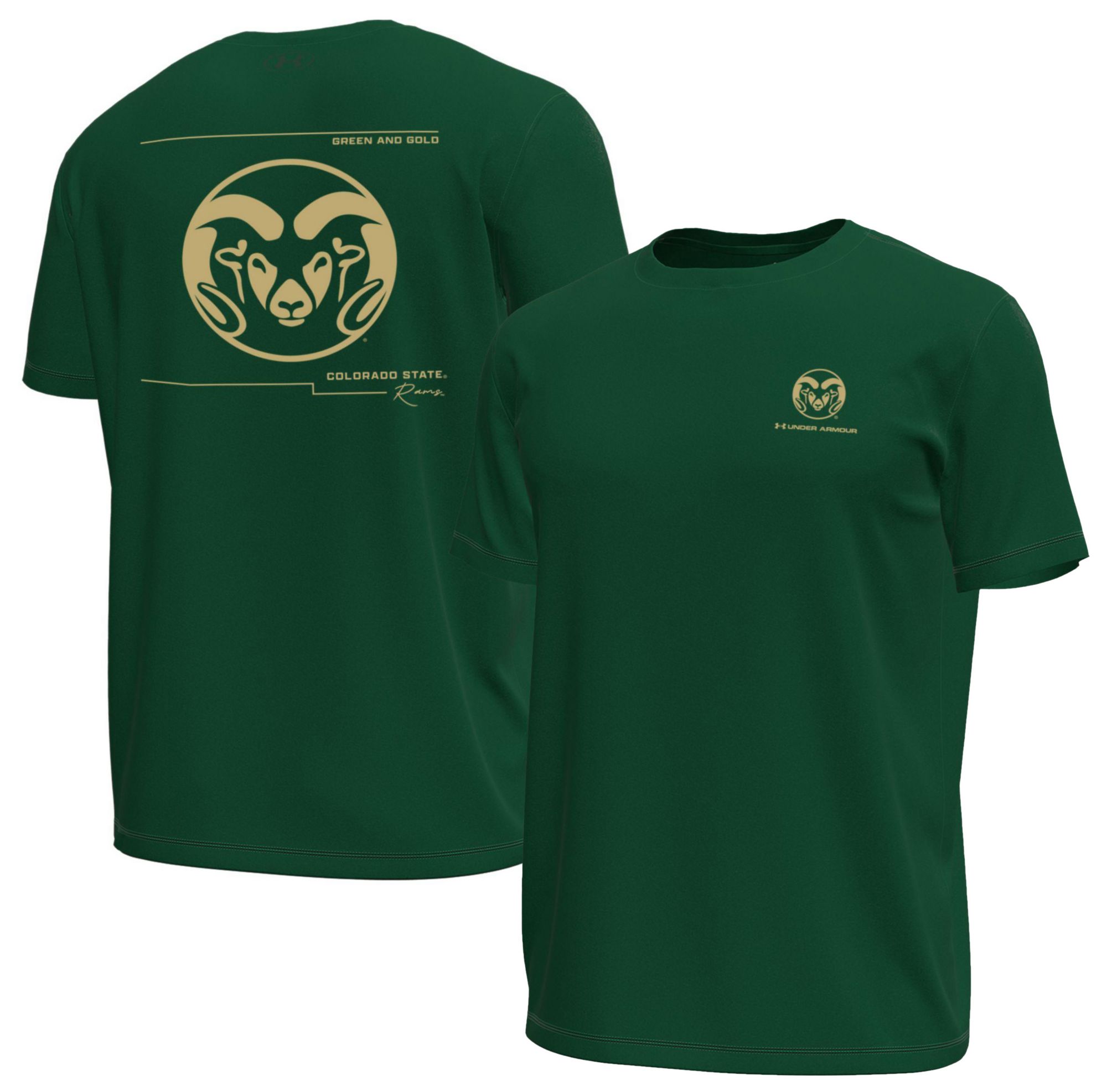 Under Armour Men's Colorado State Rams Forest Green Tech Stretch Short Sleeve T-Shirt product image