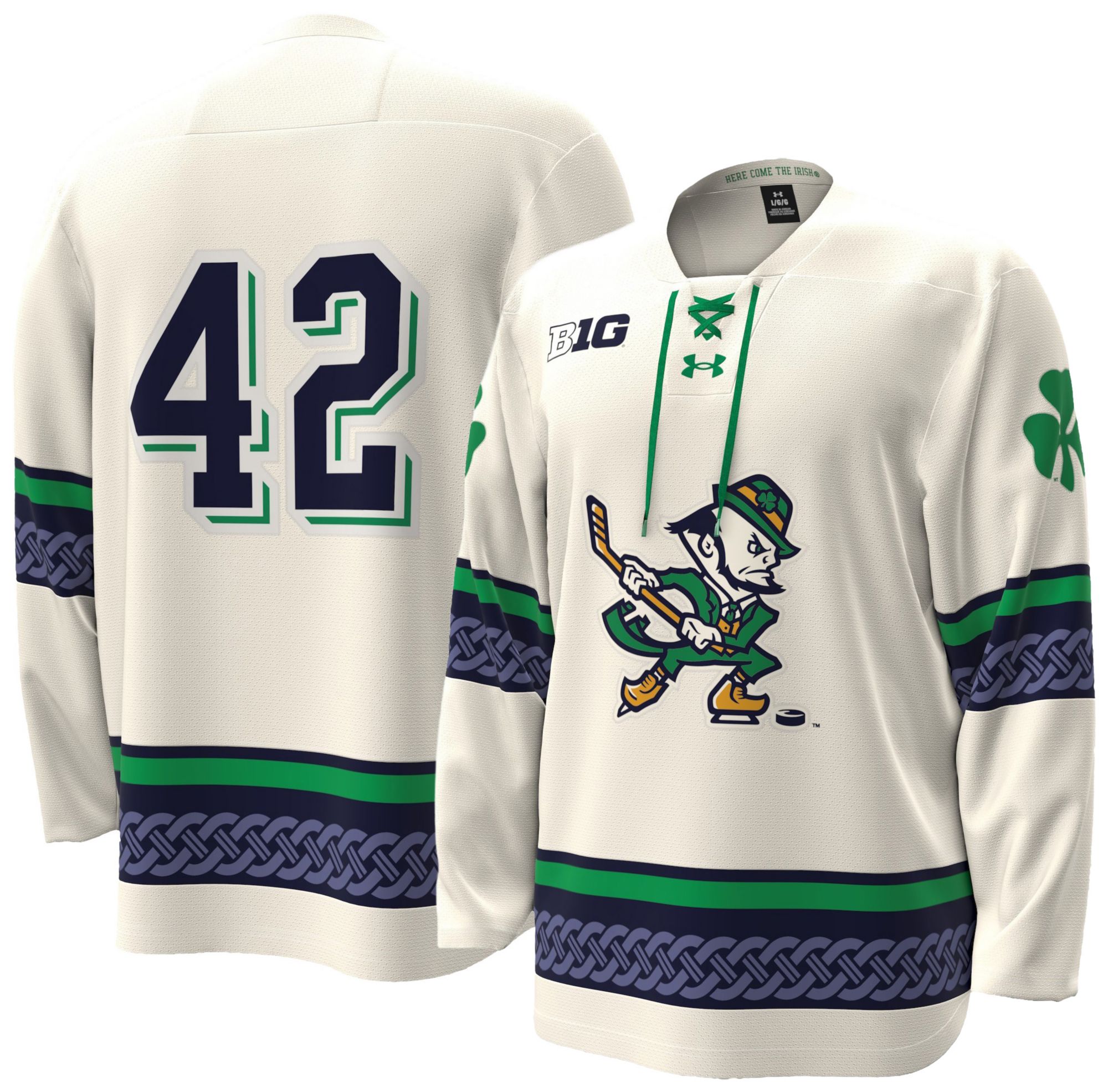 Under Armour Men's Notre Dame Fighting Irish White Replica Alternate Hockey Jersey product image