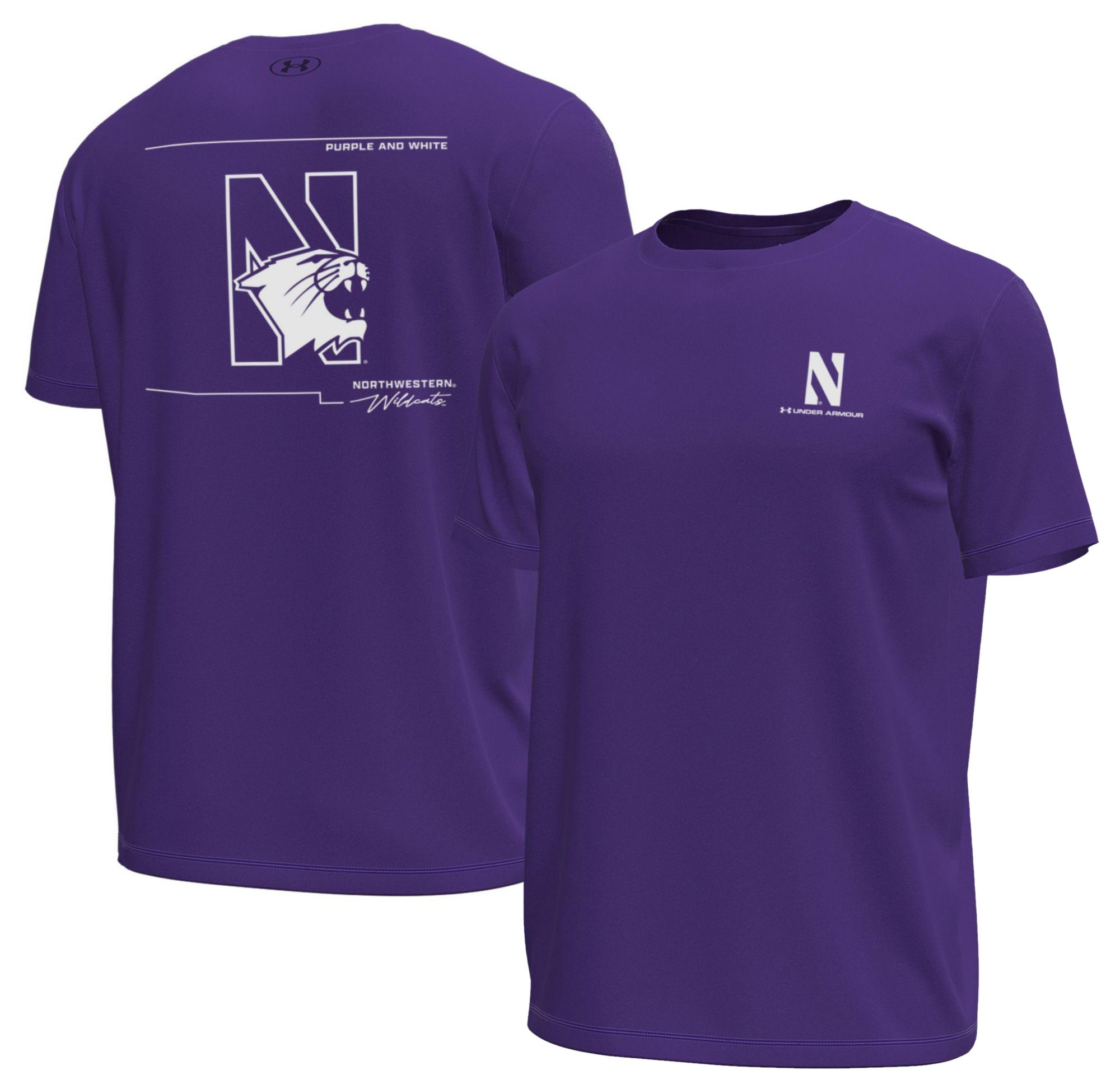 Under Armour Men's Northwestern Wildcats Purple Tech Stretch Short Sleeve T-Shirt product image