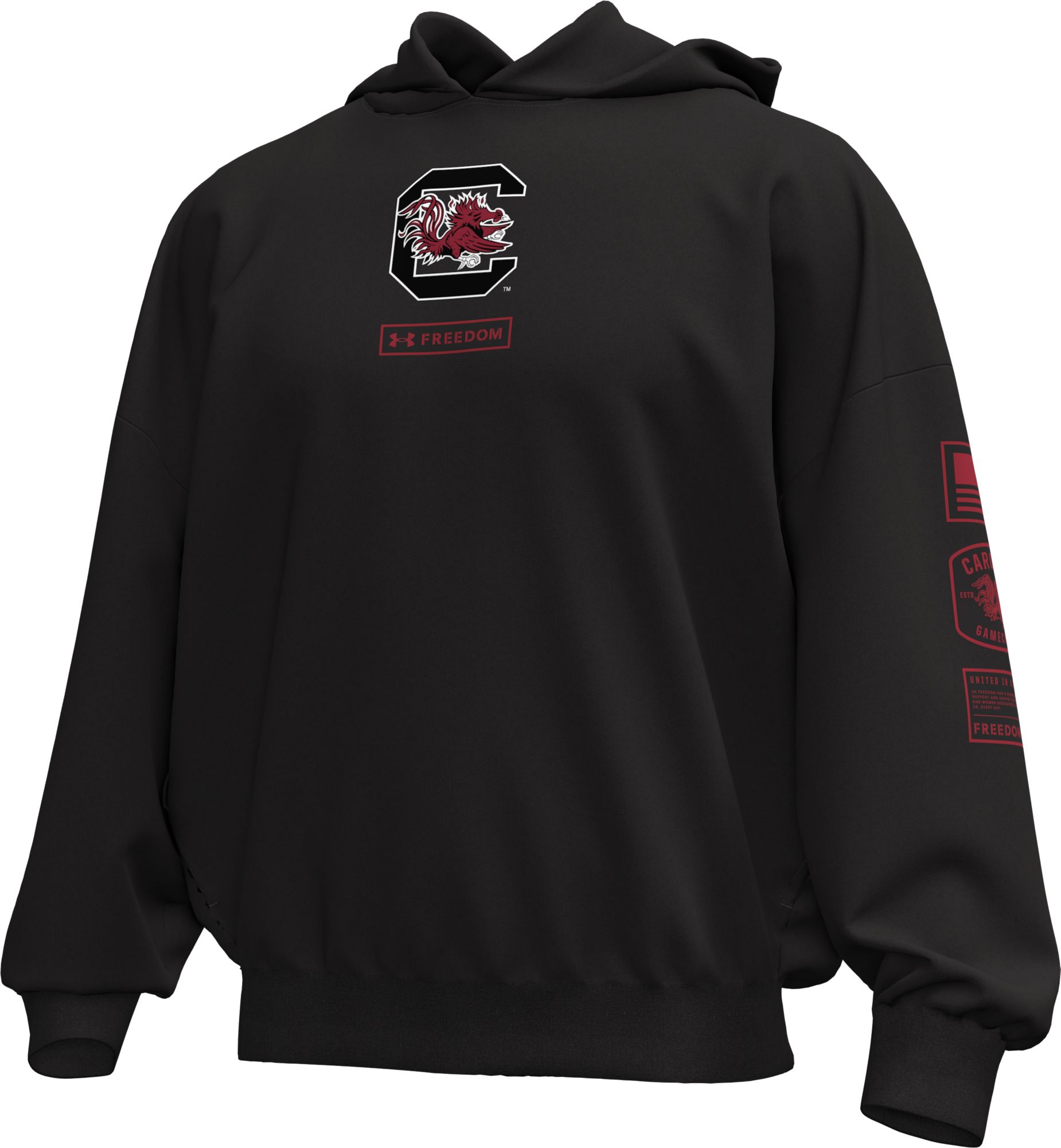 Under Armour Men's South Carolina Gamecocks Black Freedom Icon Pullover Hoodie product image