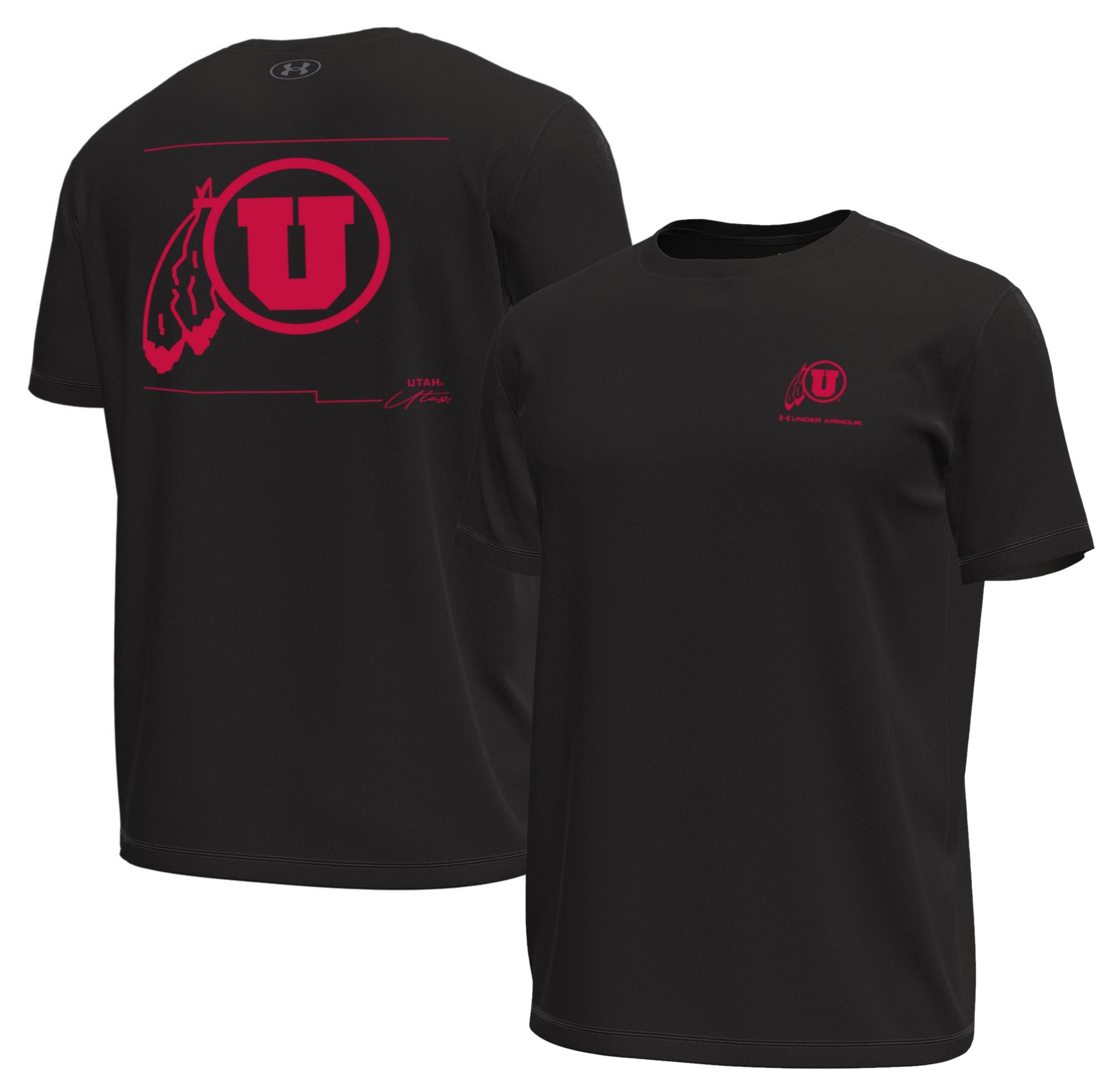 Under Armour Men's Utah Utes Black Tech Stretch Short Sleeve T-Shirt product image