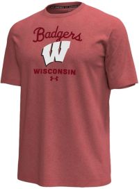 Under Armour Men's Wisconsin Badgers Red Icon T-Shirt | Dick's Sporting ...