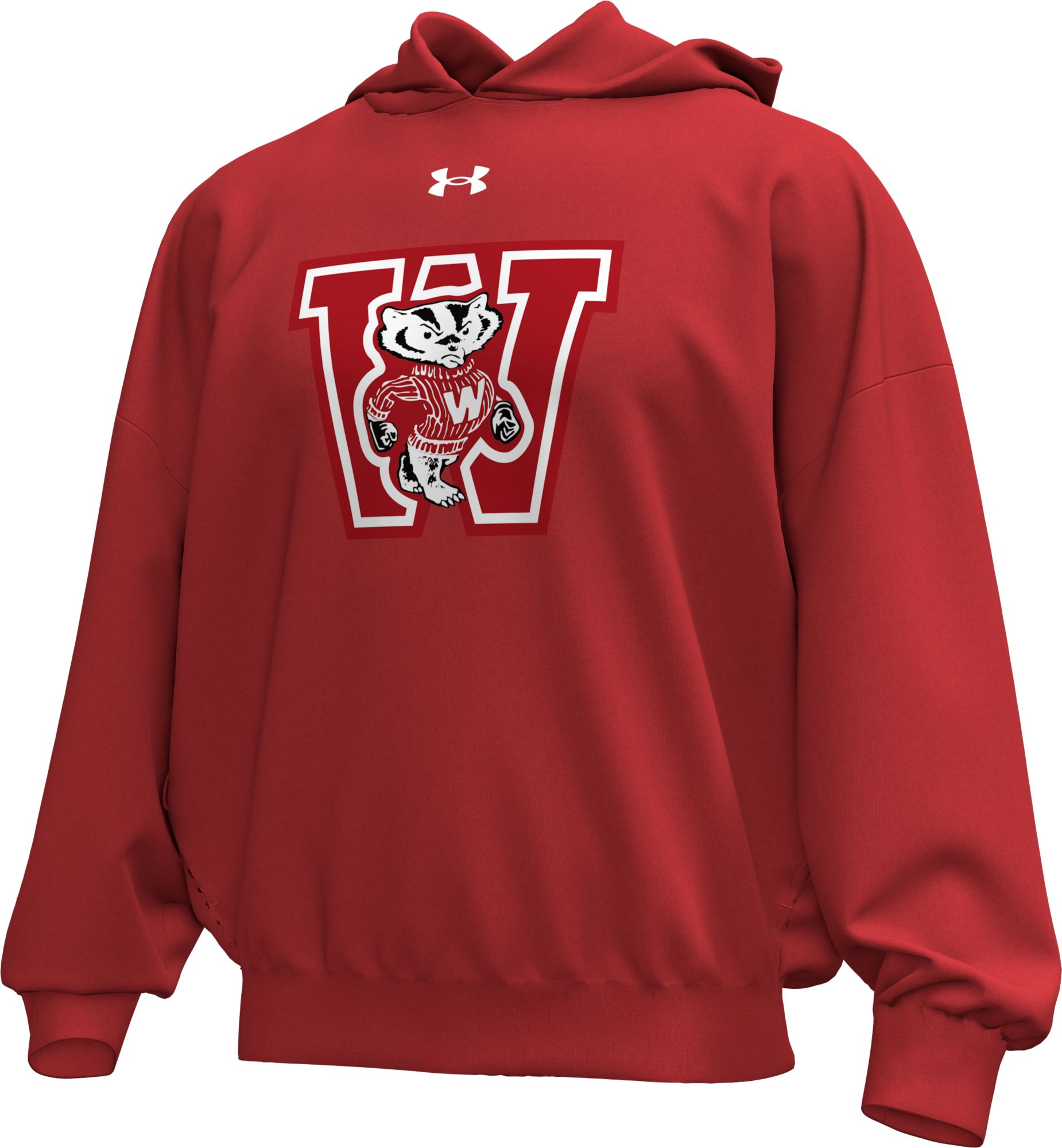 Under Armour Men's Wisconsin Badgers Red Special Game Icon Fleece Pullover Hoodie product image