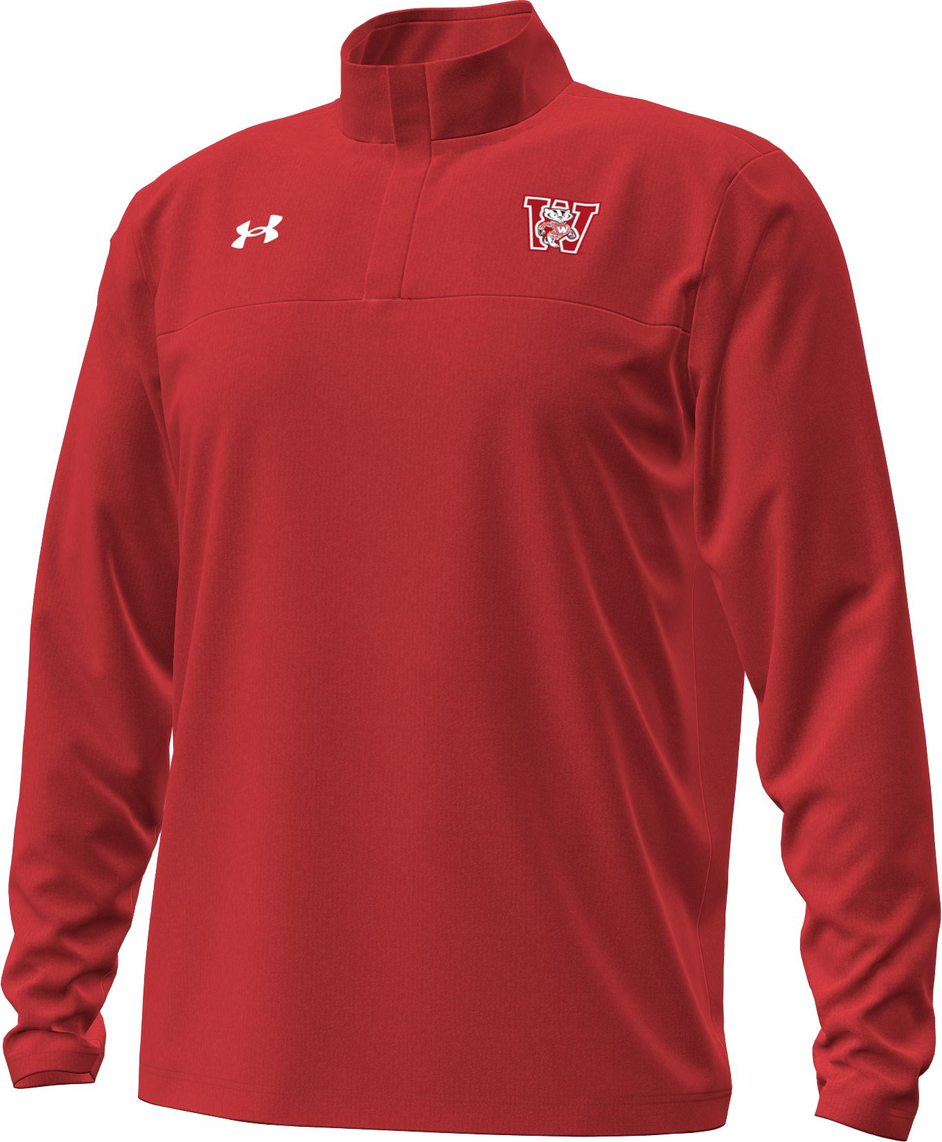 Under Armour Men's Wisconsin Badgers Red Special Game T2G Blocked Quarter-Zip Jacket product image