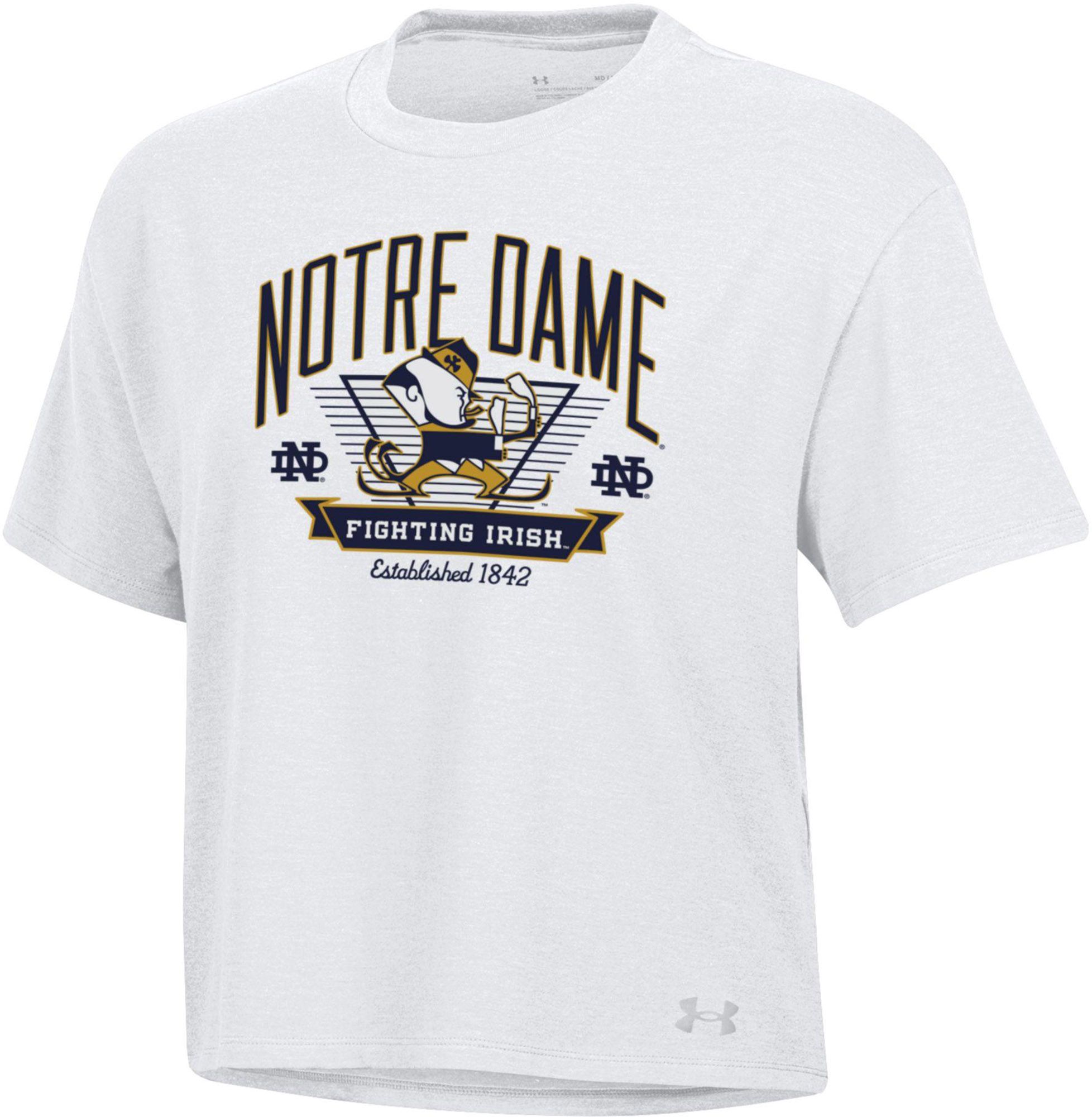 Under Armour Women's Notre Dame Fighting Irish White Icon Short Sleeve  T-Shirt