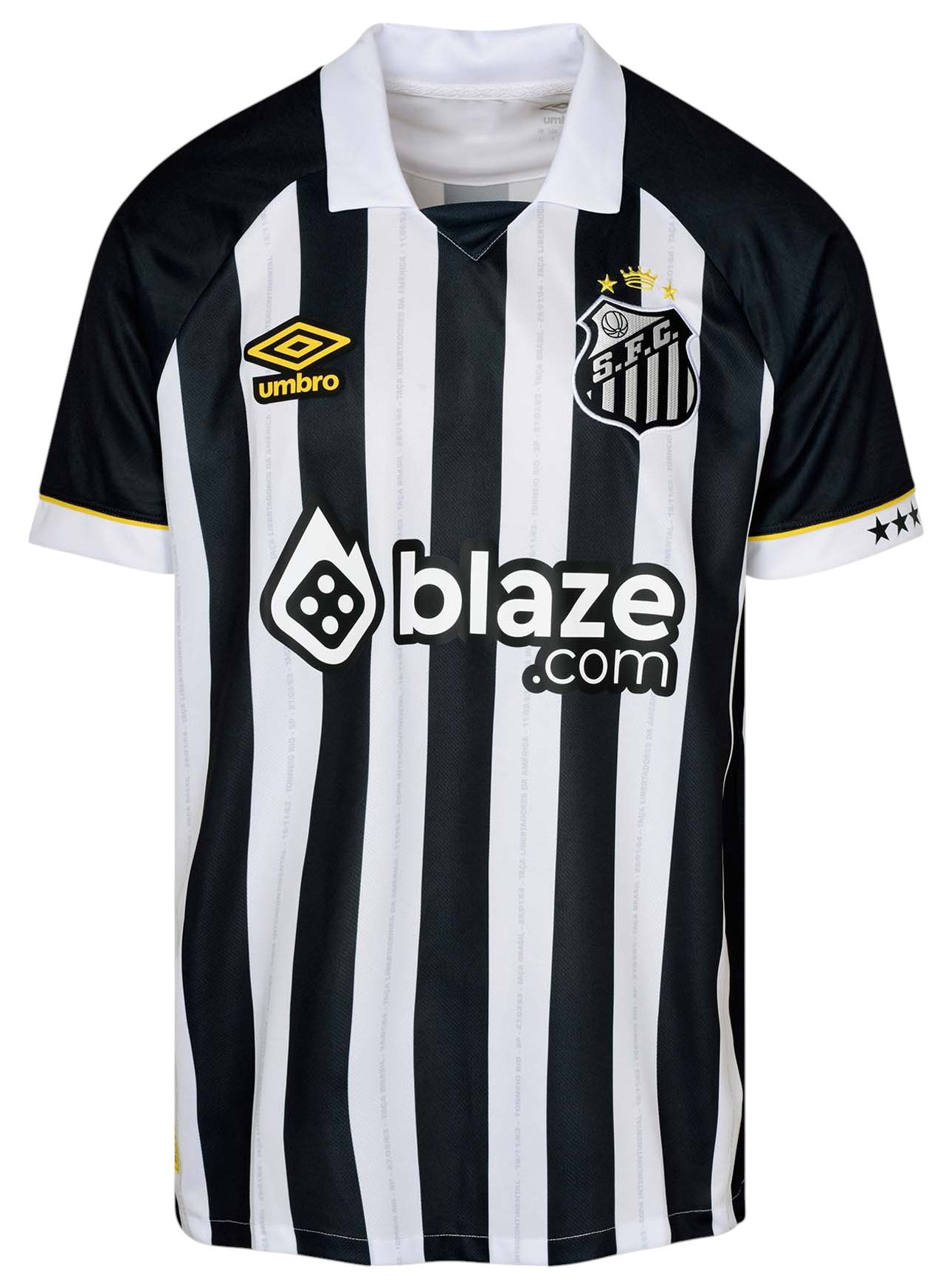 Umbro Men's 2025 Santos FC Black Away Replica Soccer Jersey product image