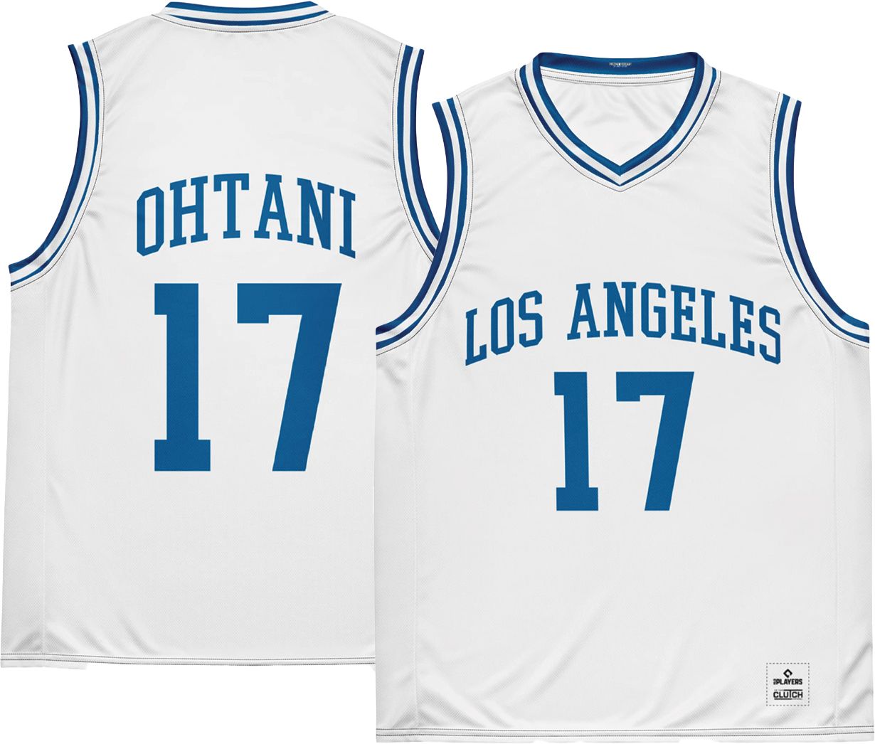 In The Clutch Adult Los Angeles Shohei Ohtani #17 White Basketball Jersey product image