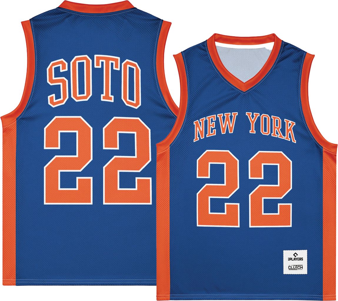 In The Clutch Adult New York Juan Soto #22 Blue Basketball Jersey product image