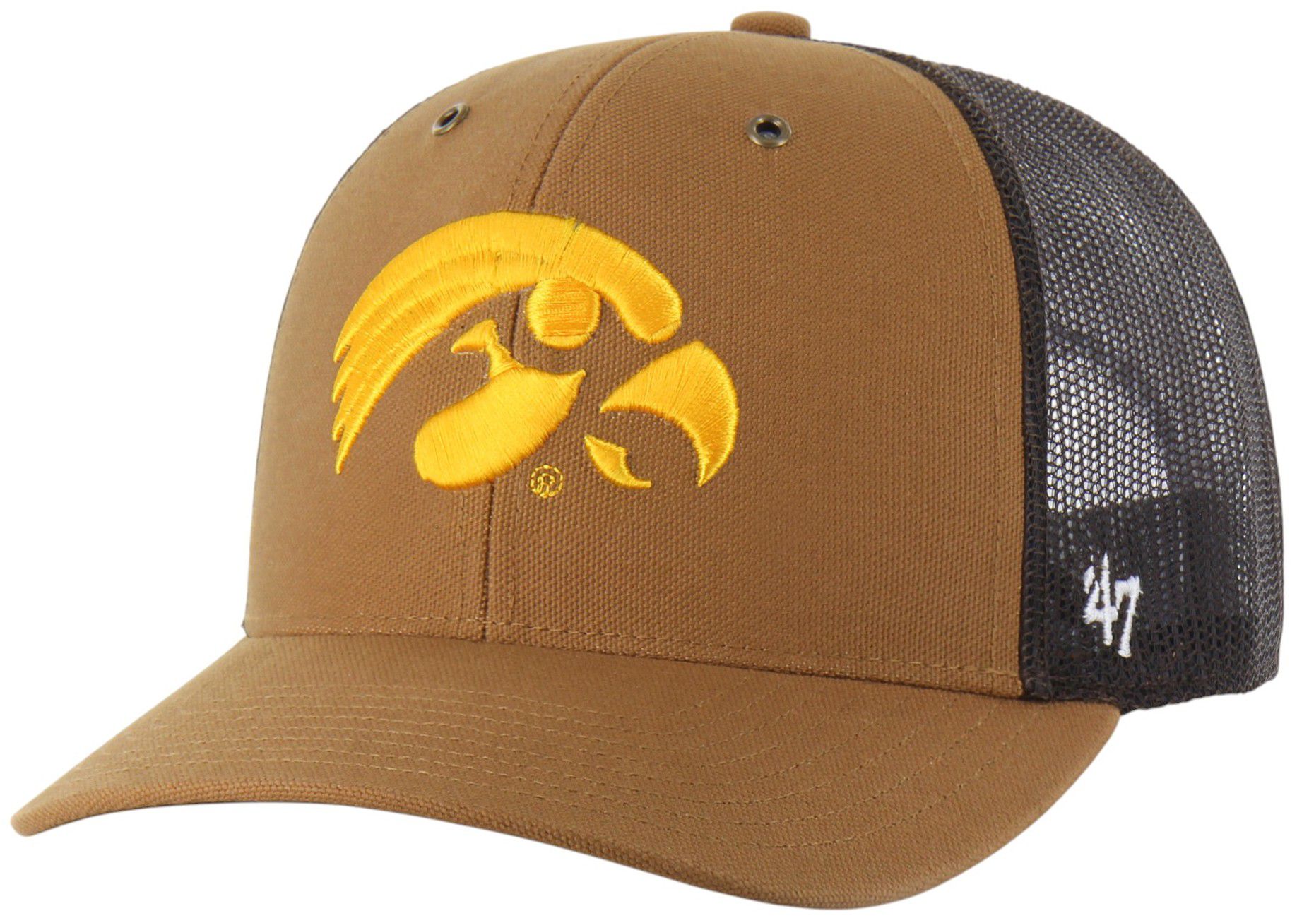 Carhartt x '47 Adult Iowa Hawkeyes Brown Adjustable Trucker Hat product image
