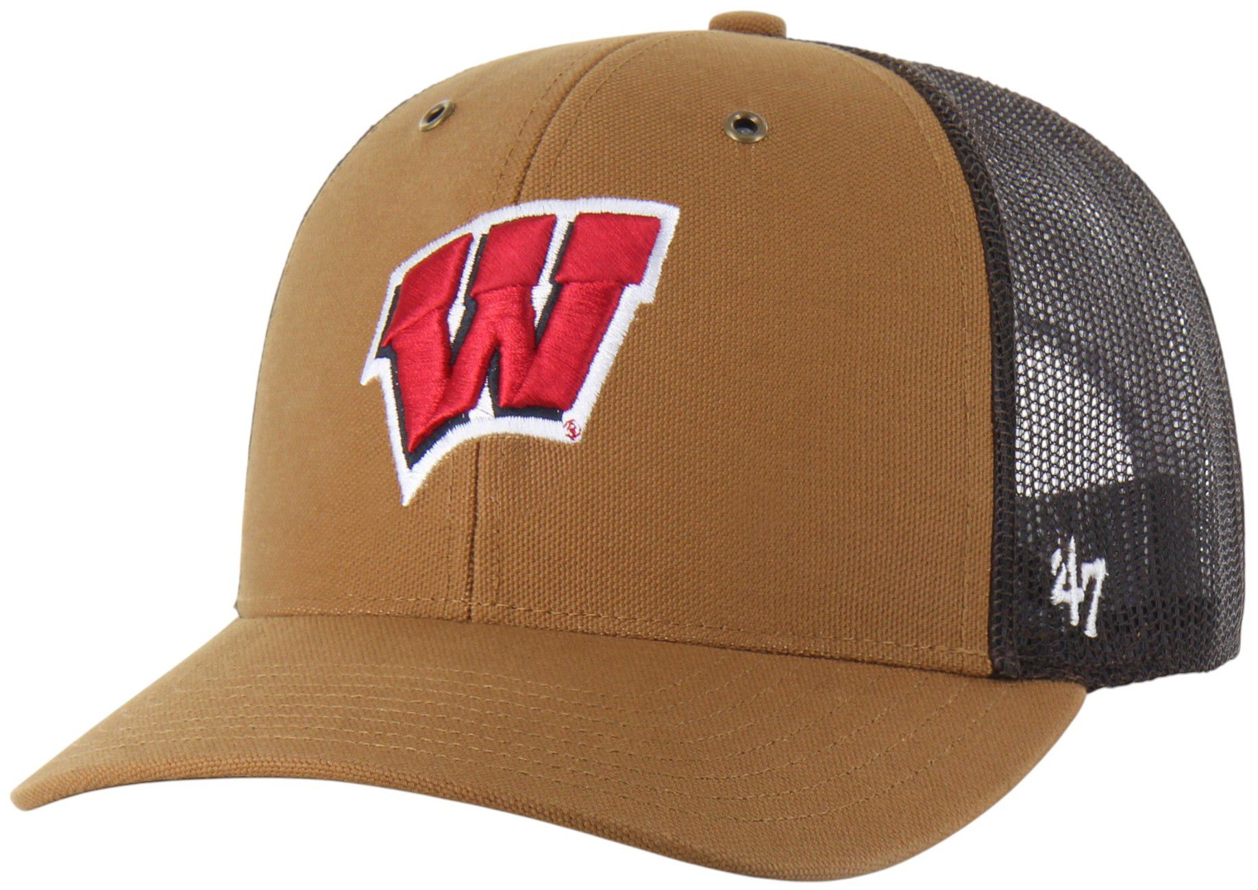 Carhartt x '47 Adult Wisconsin Badgers Brown Adjustable Trucker Hat product image