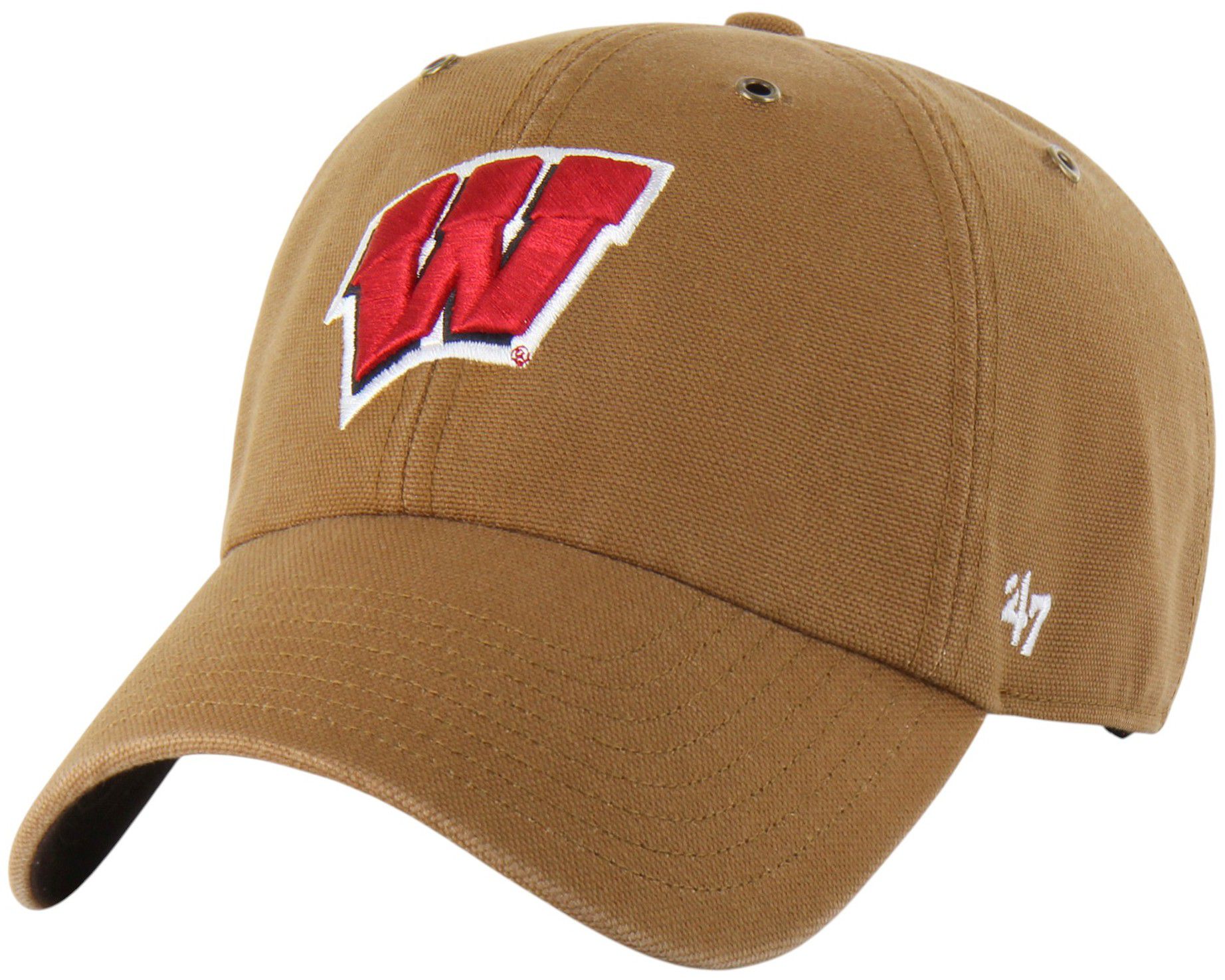 Carhartt x '47 Adult Wisconsin Badgers Brown Clean Up Adjustable Hat product image