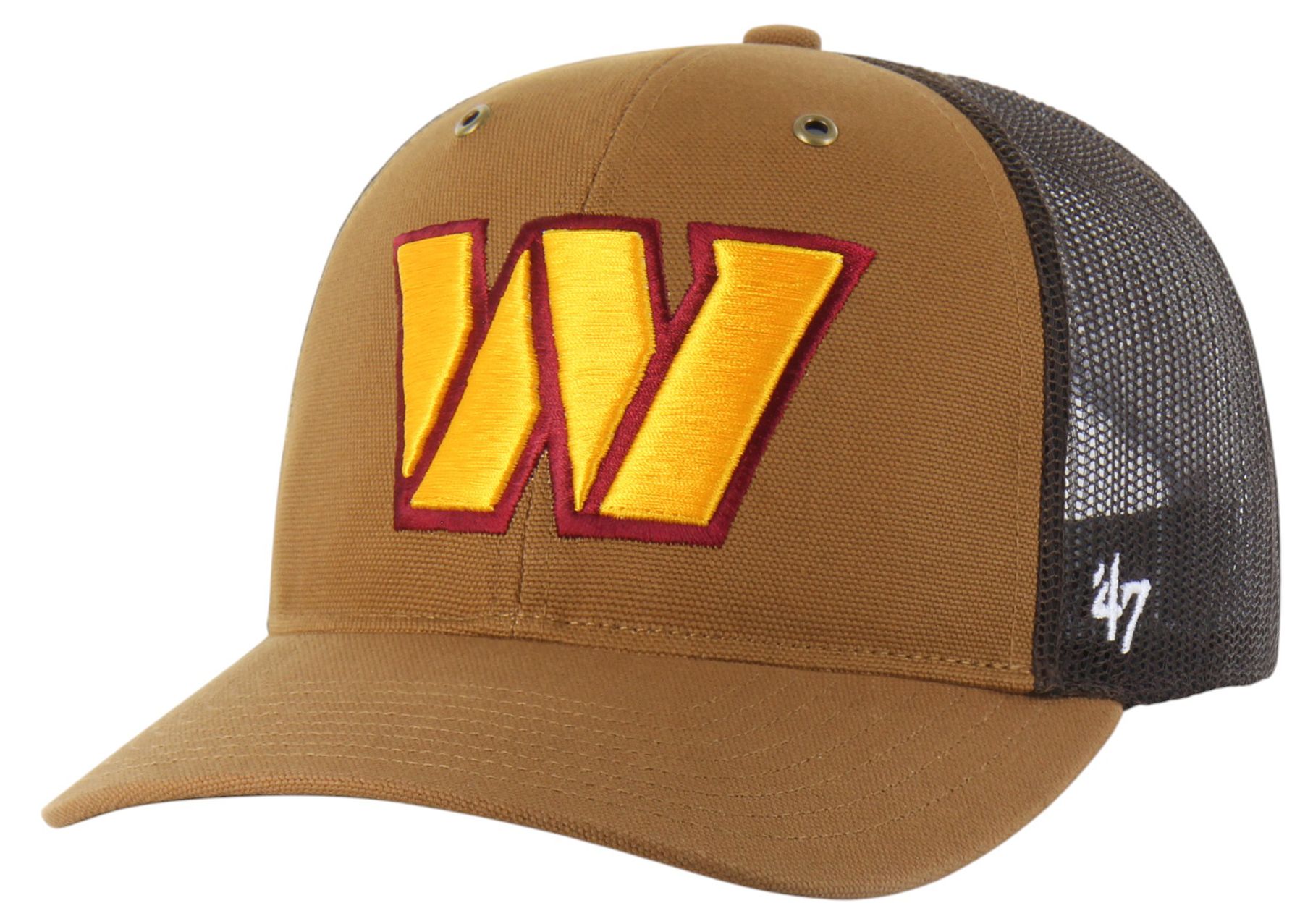 Carhartt x '47 Adult Washington Commanders Brown Adjustable Trucker Hat product image