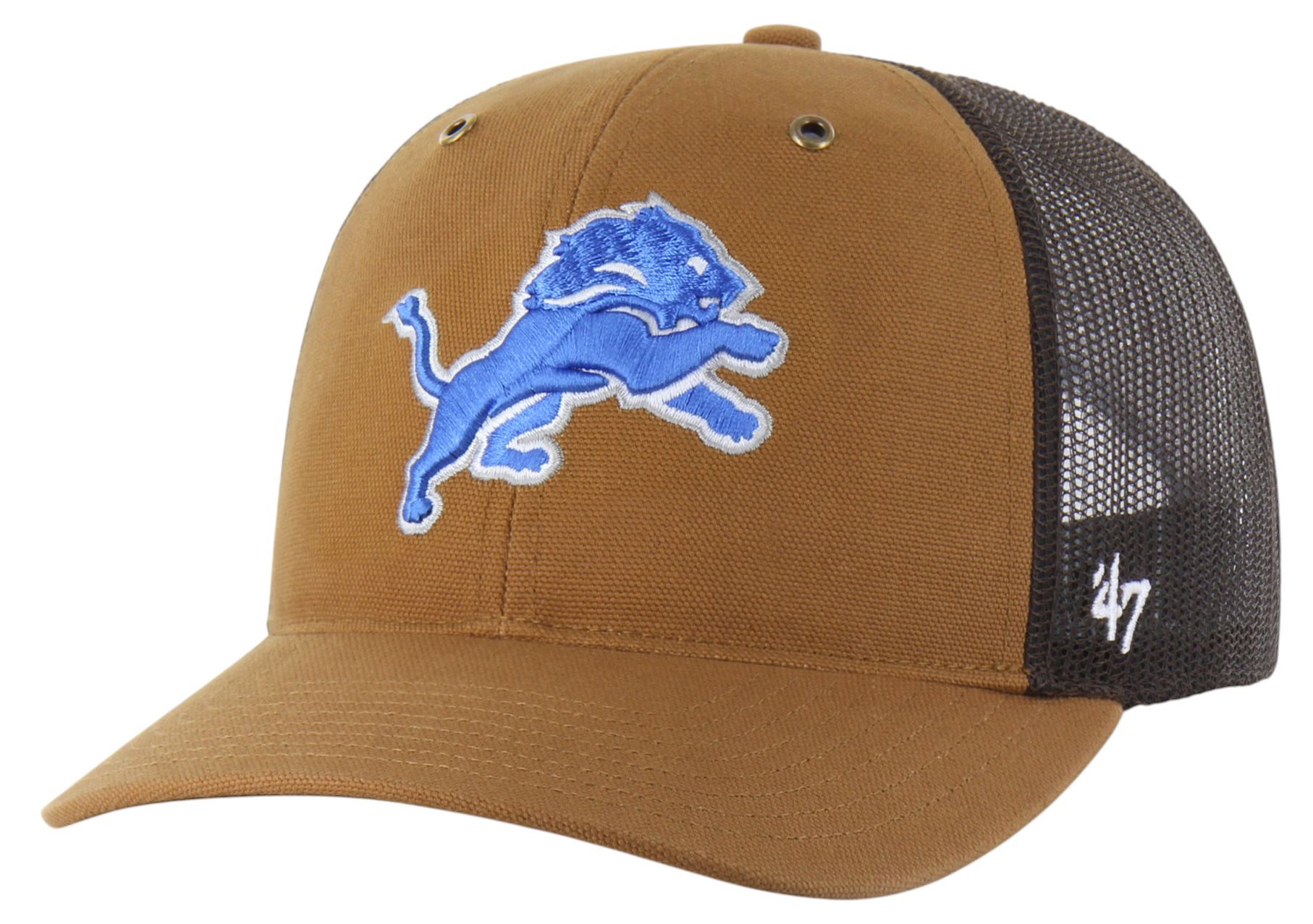 Carhartt x '47 Adult Detroit Lions Brown Adjustable Trucker Hat product image