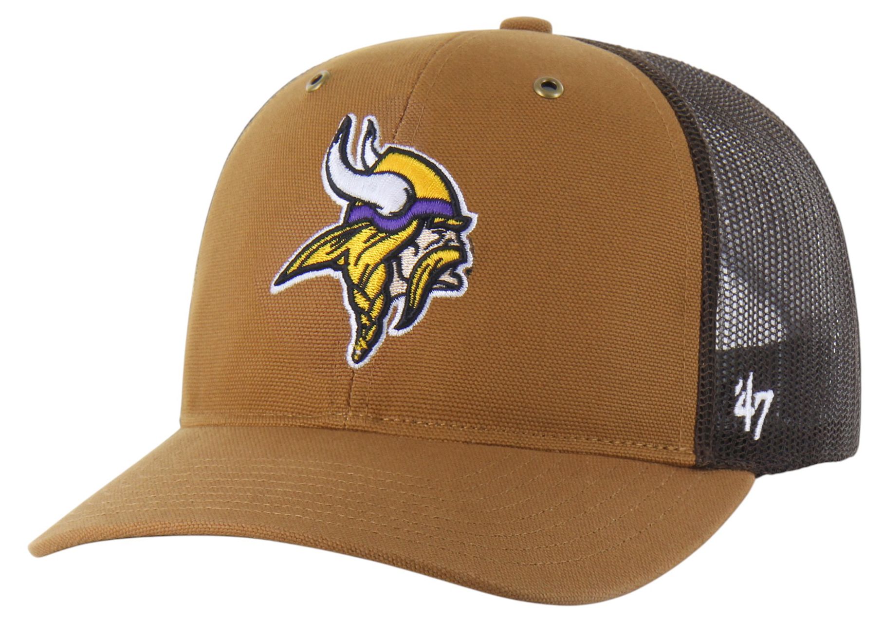 Carhartt x '47 Adult Minnesota Vikings Brown Adjustable Trucker Hat product image