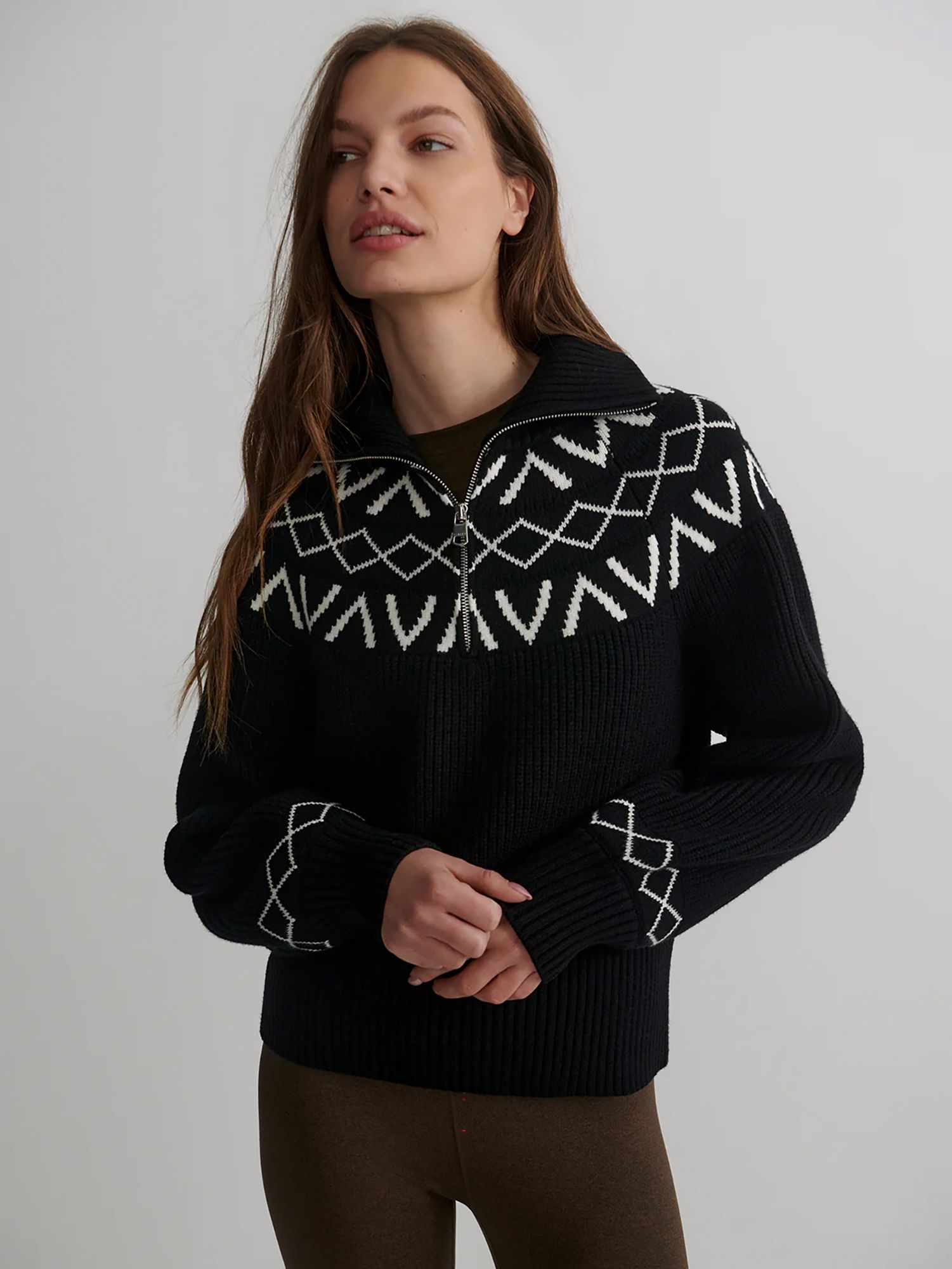 Varley Women's Sigrid Fairisle 1/2-Zip Knit Sweatshirt product image