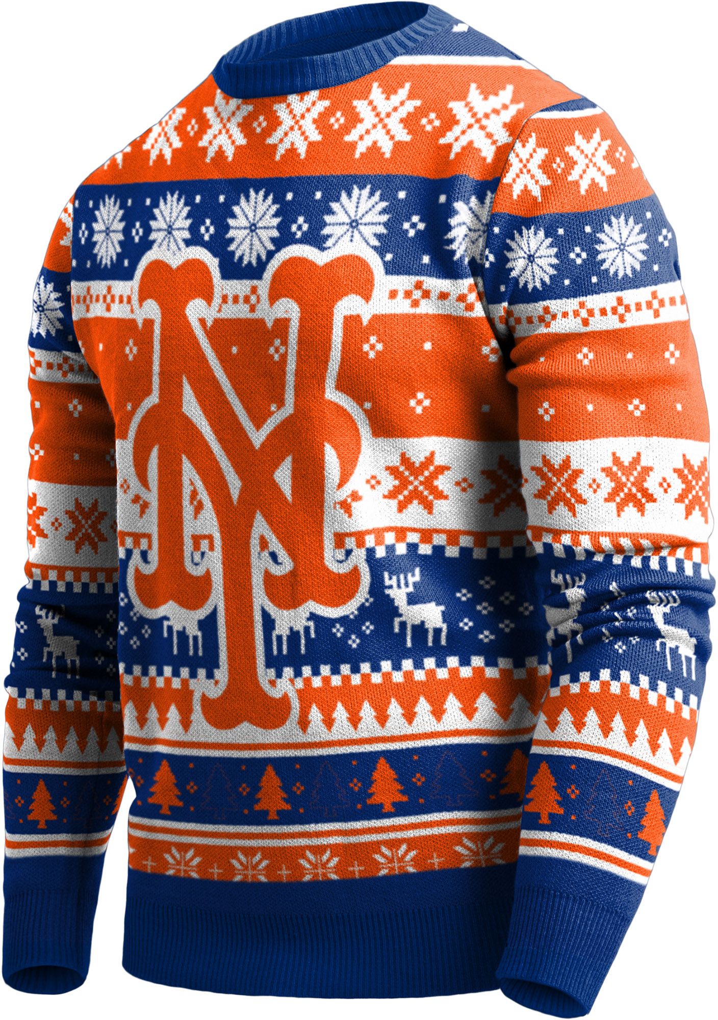 FOCO Men's New York Mets Blue Ugly Knit Sweater product image