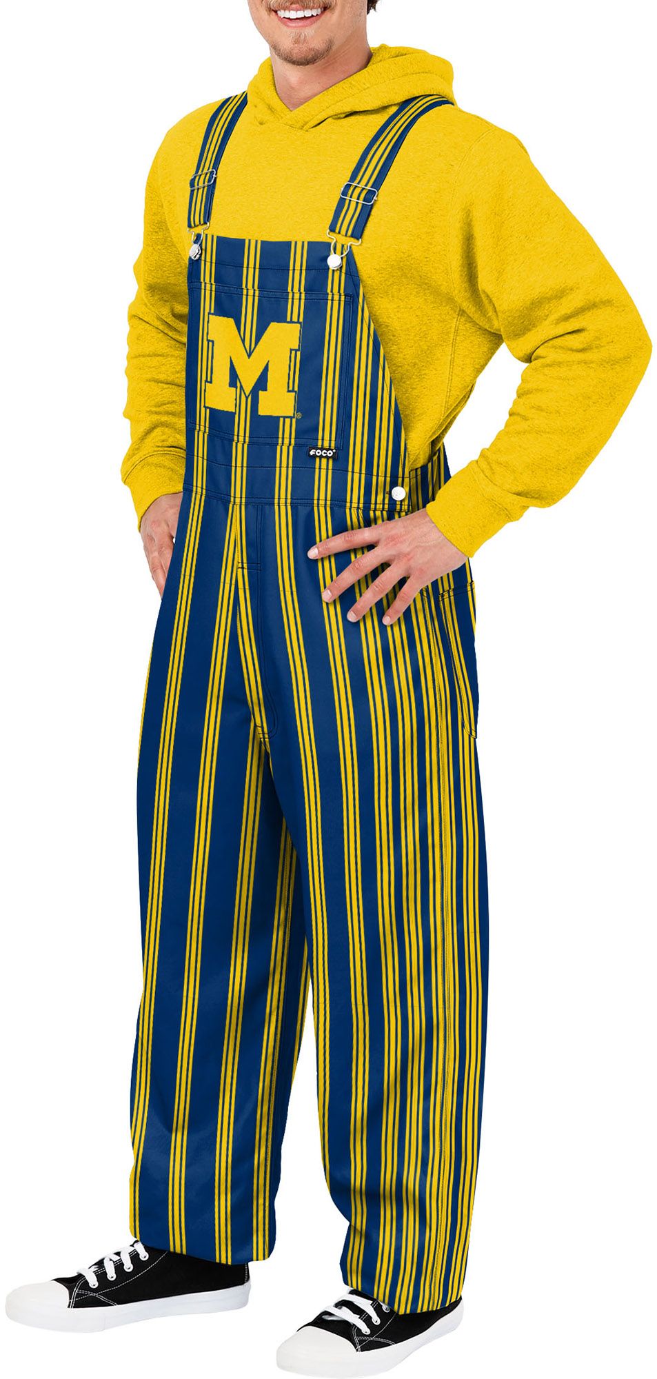 FOCO Men's Michigan Wolverines Blue Spirit Overalls product image