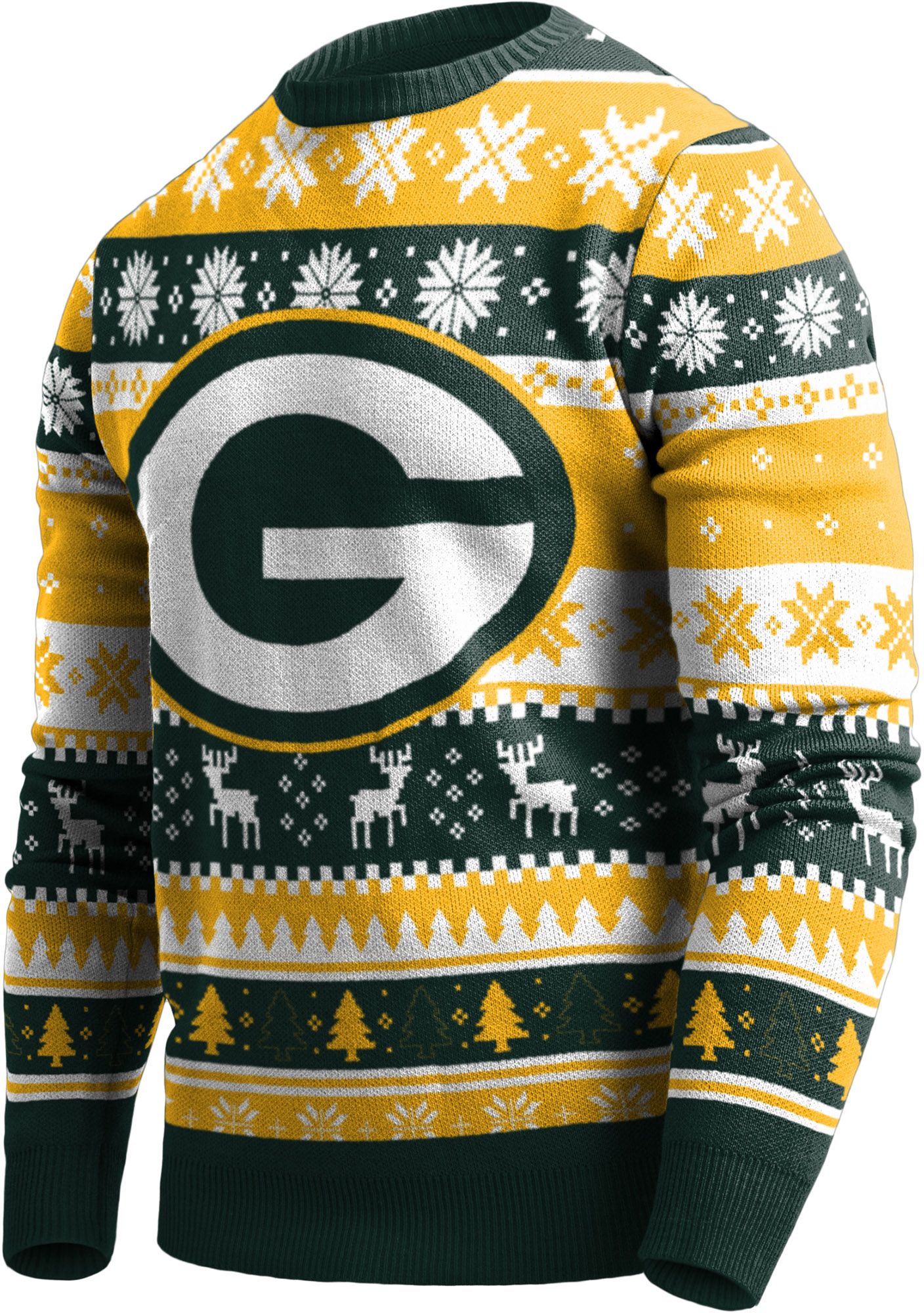 FOCO Men's Green Bay Packers Green Ugly Knit Sweater product image