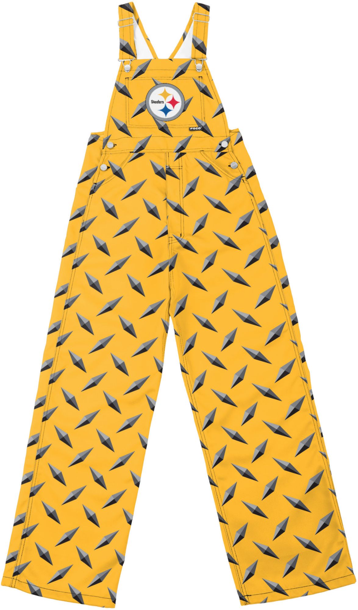 FOCO Men's Pittsburgh Steelers Black Steel Plate Overalls product image