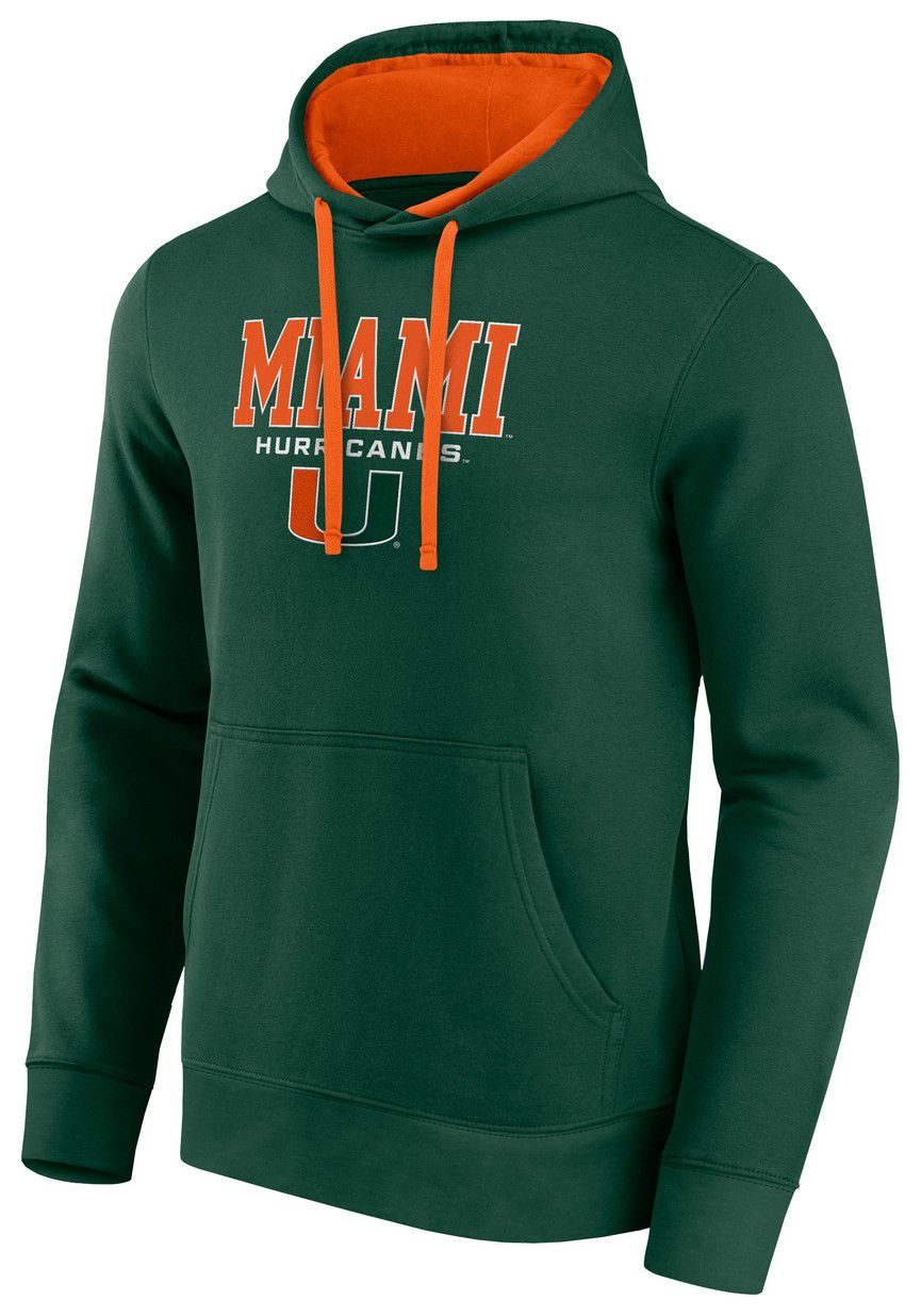 Logo Athletic Men's Miami Hurricanes Dark Green/Orange Hoodie product image
