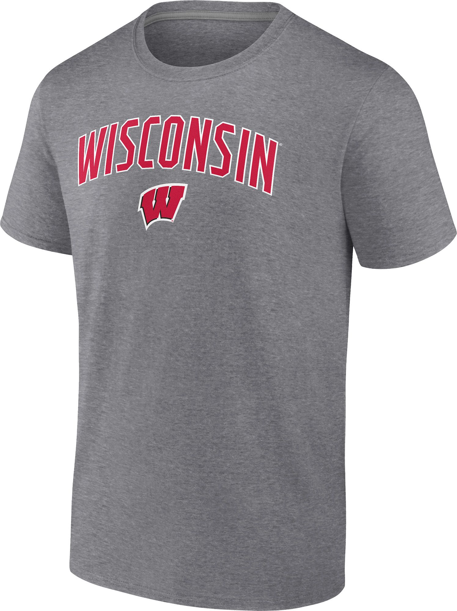 Logo Athletic Men's Wisconsin Badgers Athletic Grey Heather Arch Promo Short Sleeve T-Shirt product image