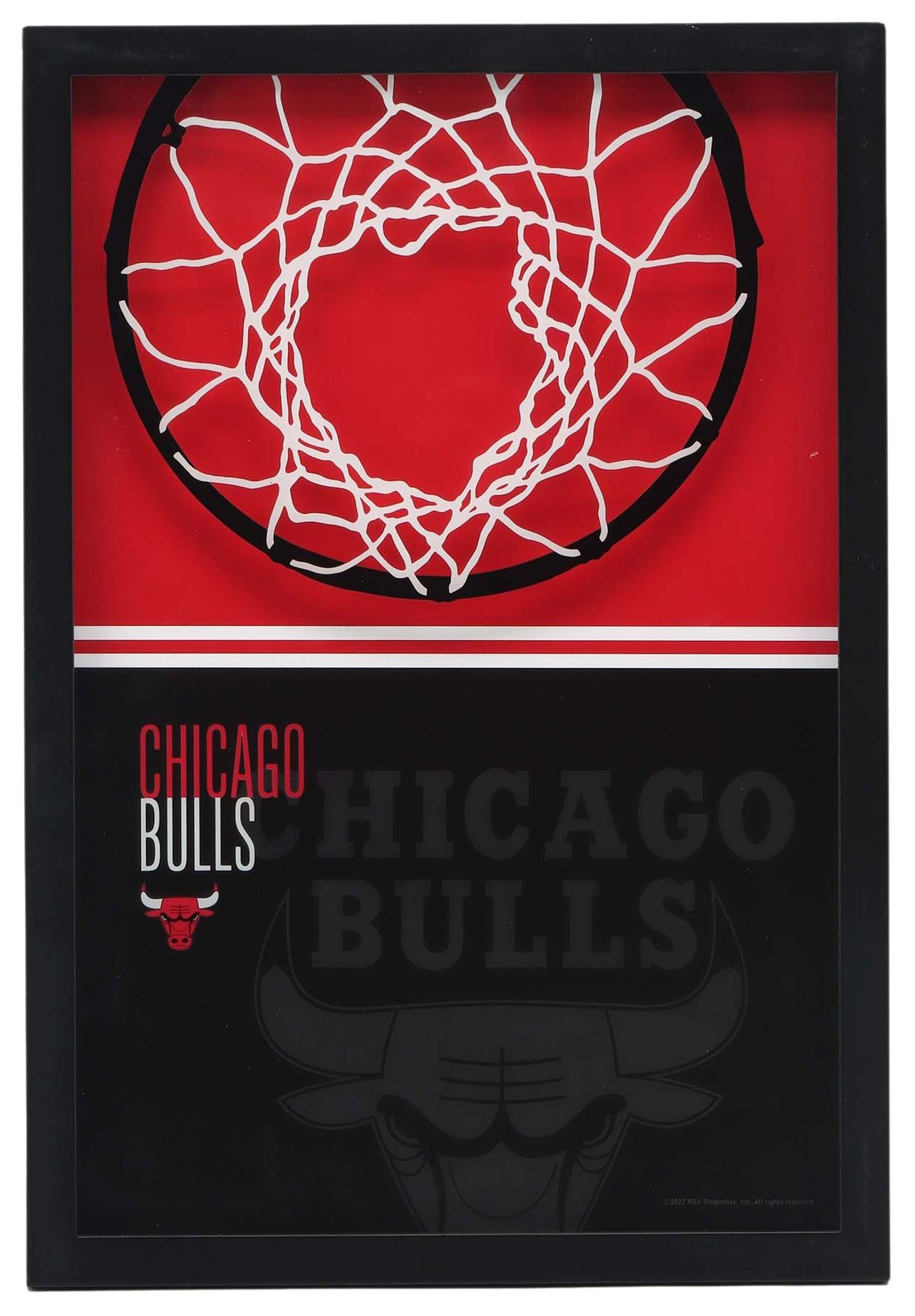 Open Road Chicago Bulls Basketball Hoop Block Printed Glass Wall Decor product image