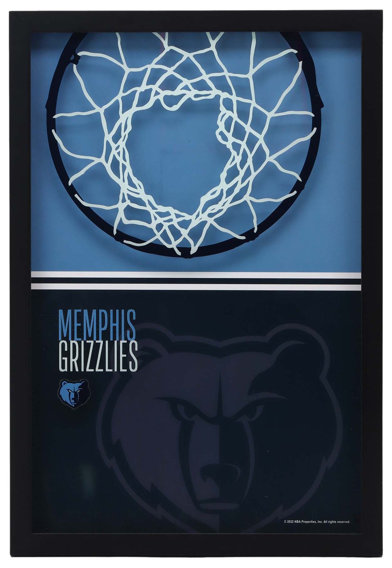 Open Road Memphis Grizzlies Basketball Hoop Block Printed Glass Wall Decor product image