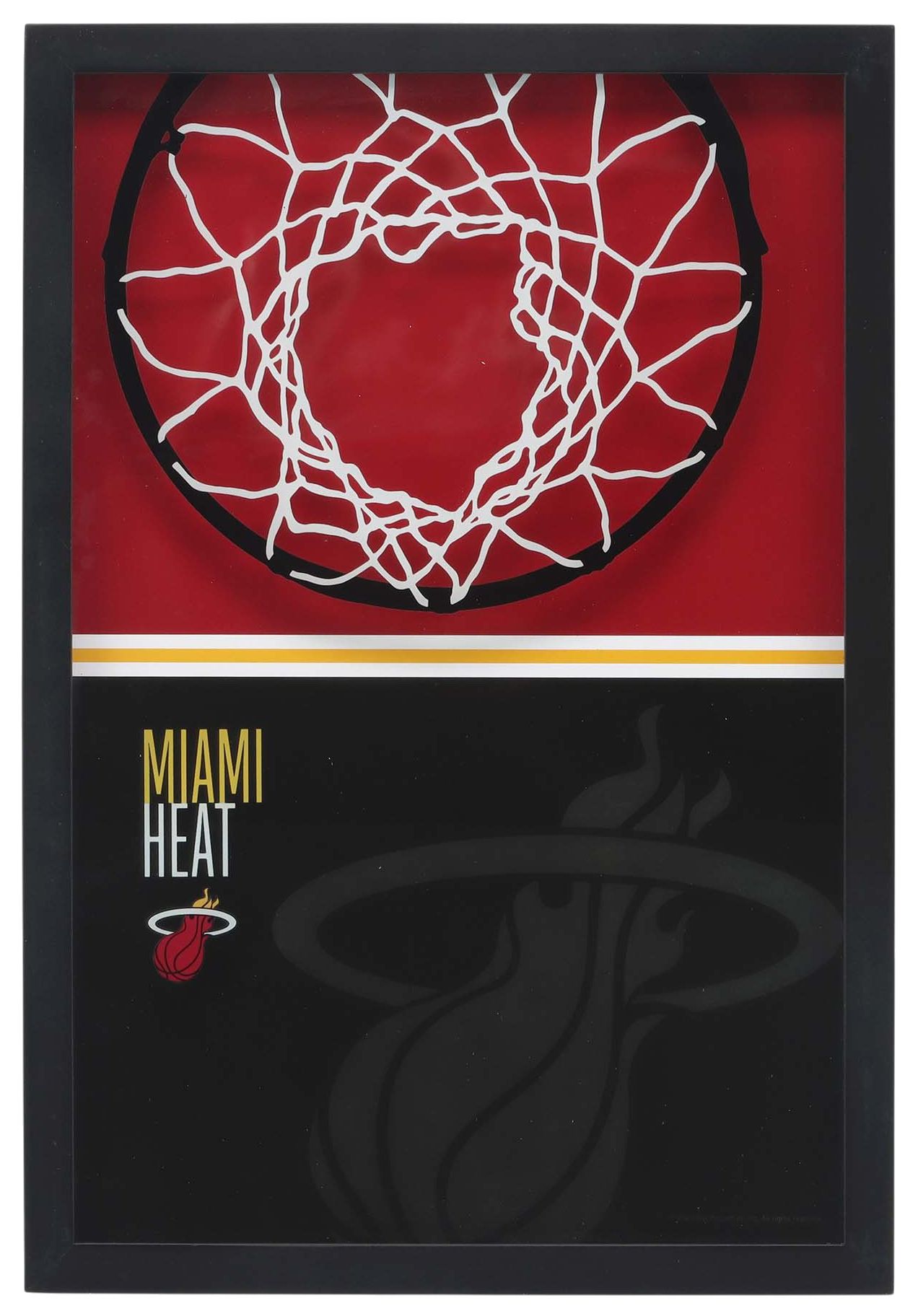Open Road Miami Heat Basketball Hoop Block Printed Glass Wall Decor product image